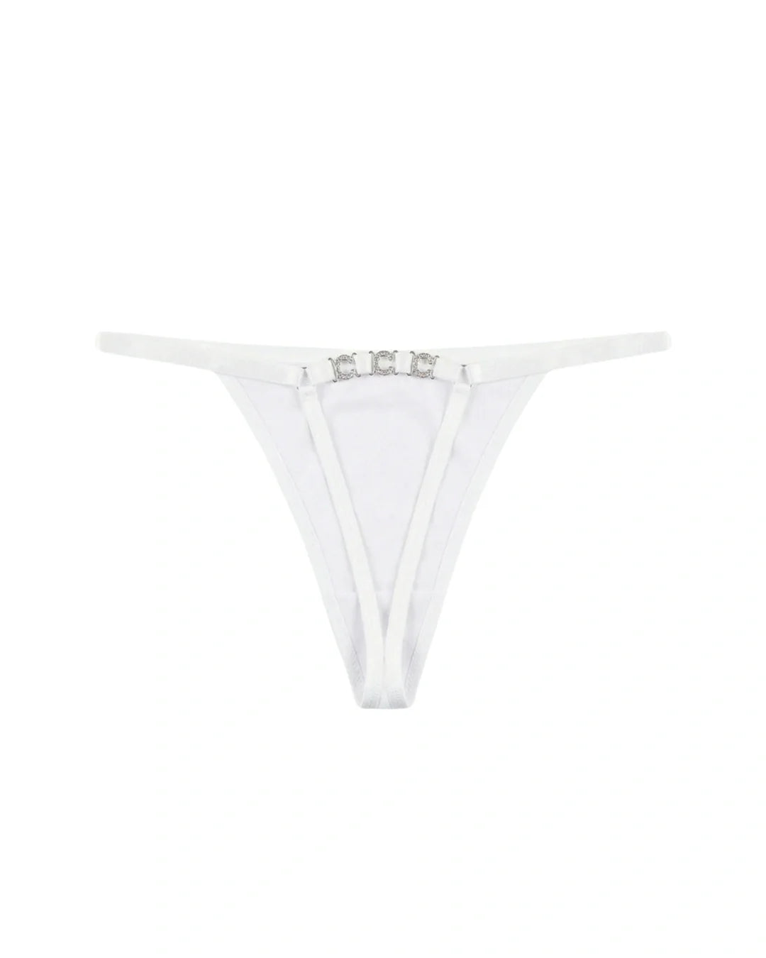 Thong Panty - Luxe Chain - White