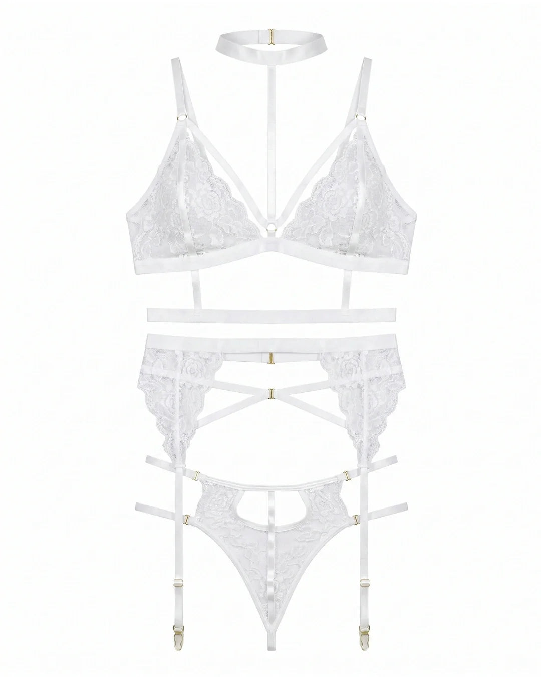 Garter Set - Xyra - White