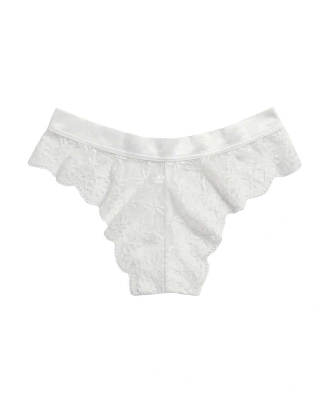 Thong Panty - Bow Lace - White