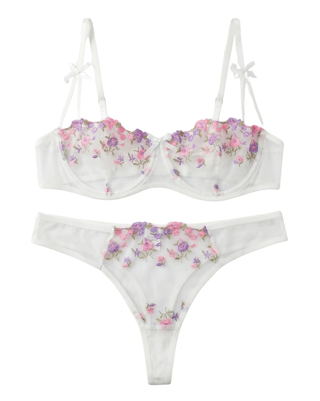 Non Padded Bra Set - Blush Veil - Pink