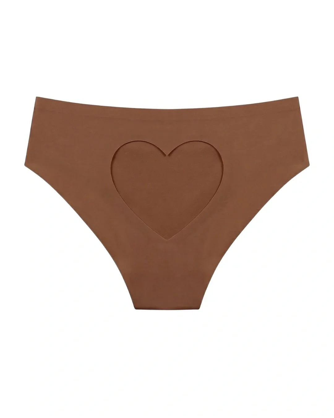 Seamless Bikini Panty - Blush Heart - Brown