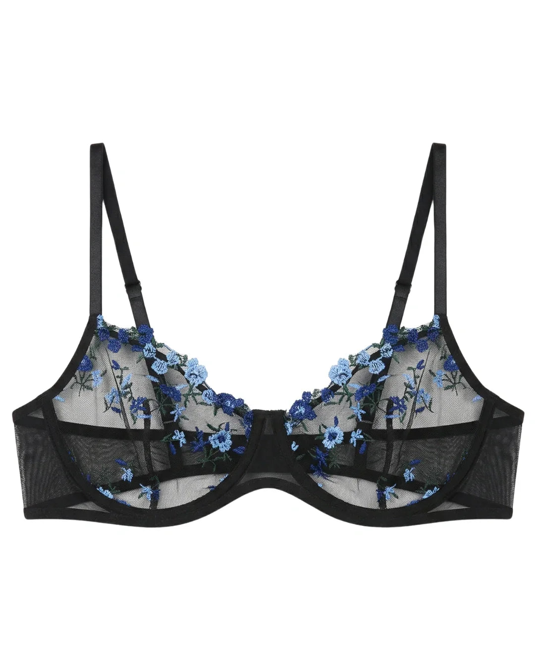 Non Padded Bra Set - Rosy Aura - Black