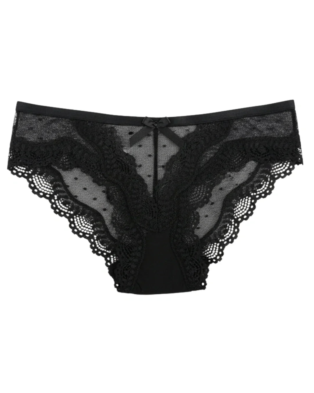 Brief Panty - Lace Dot - Black