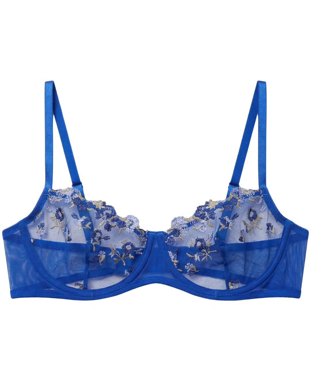 Non Padded Bra Set - Rosy Aura - Blue