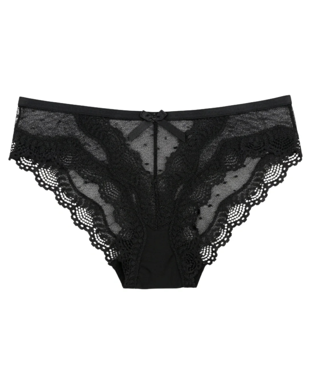 Brief Panty - Lace Dot - Black