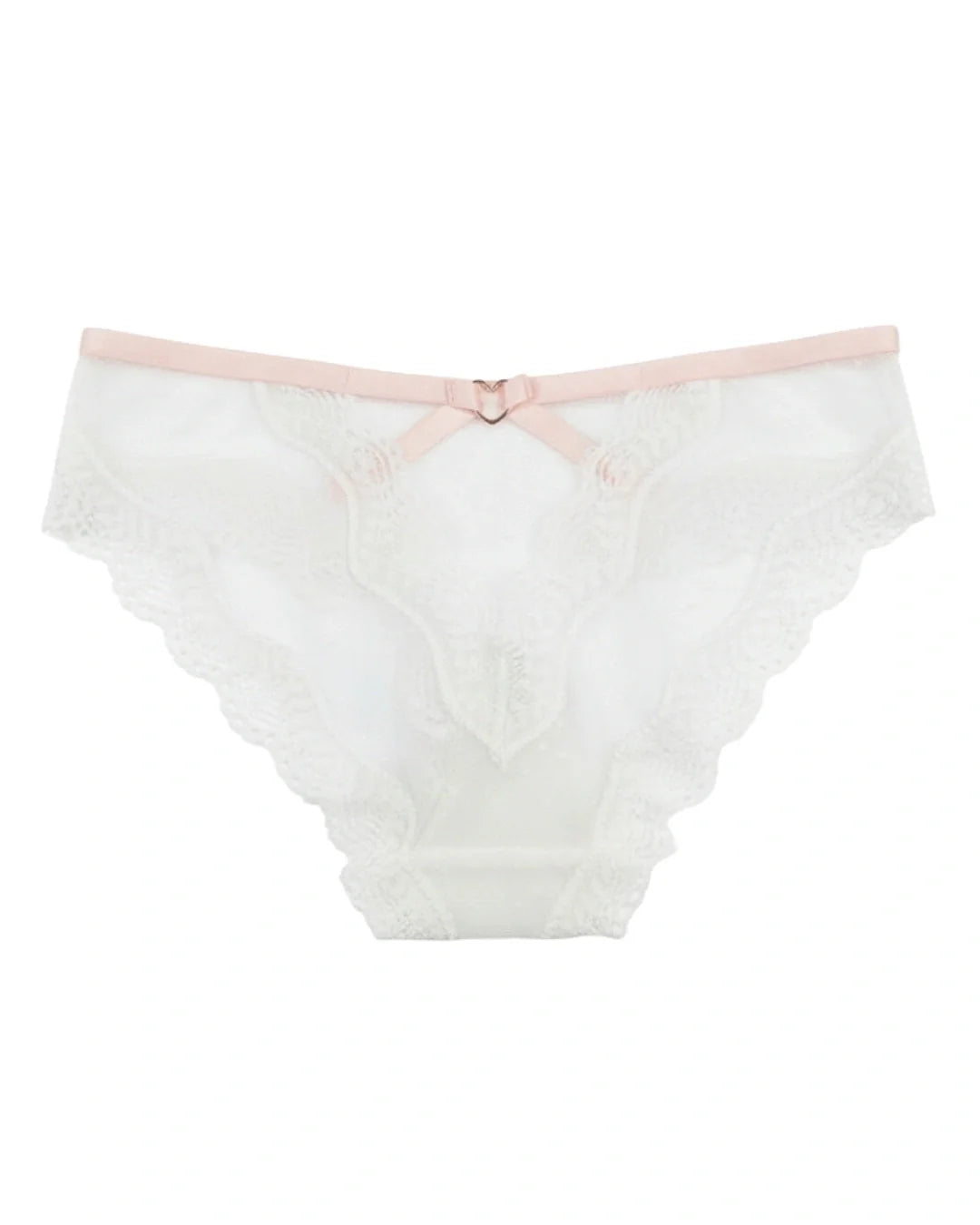 Brief Panty - Lace Dot - White