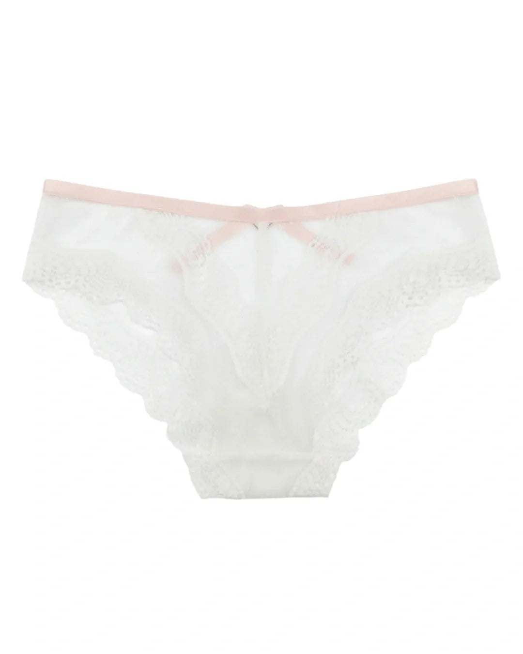 Brief Panty - Lace Dot - White