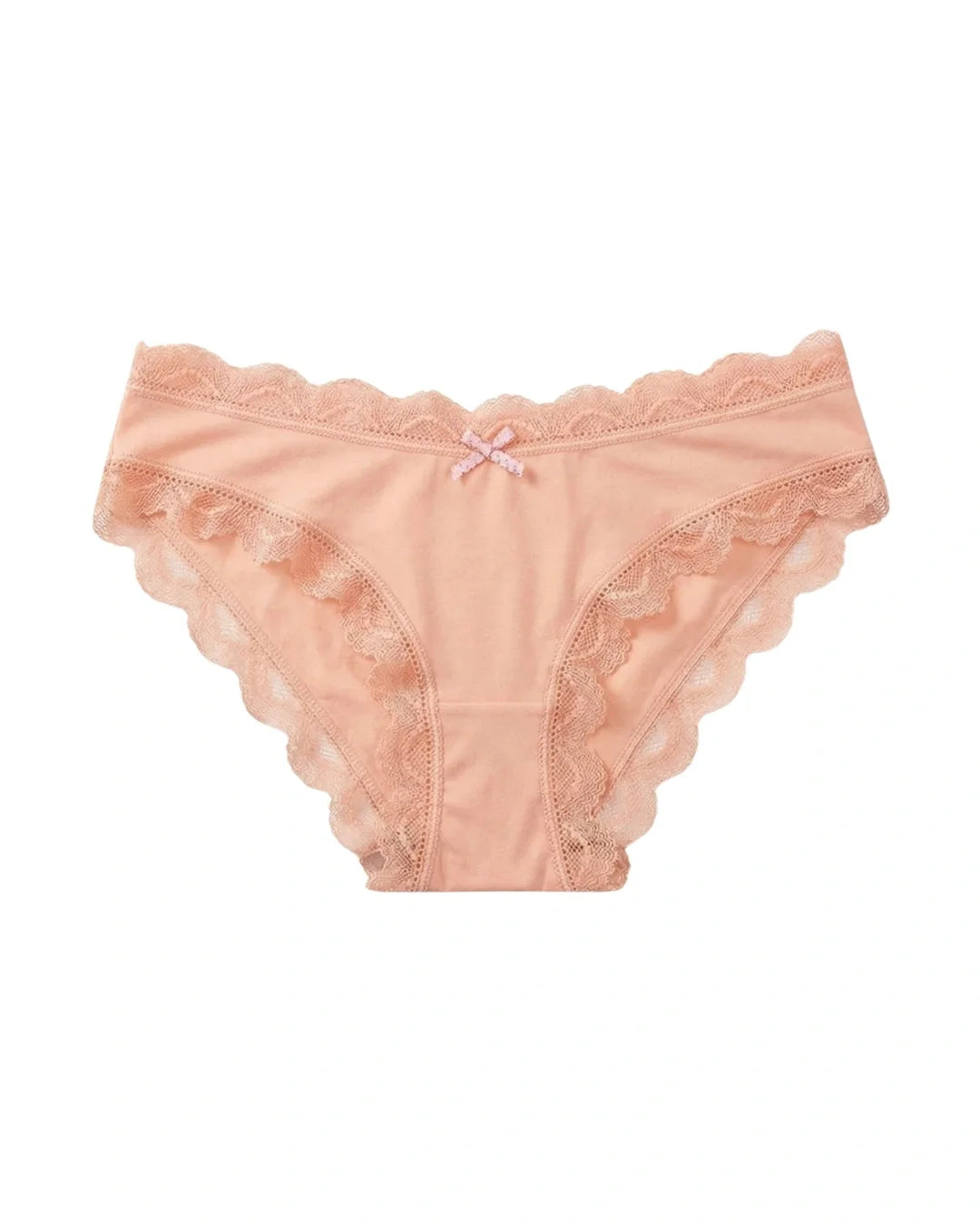 Cotton Bikini - Lush Lace - Peach