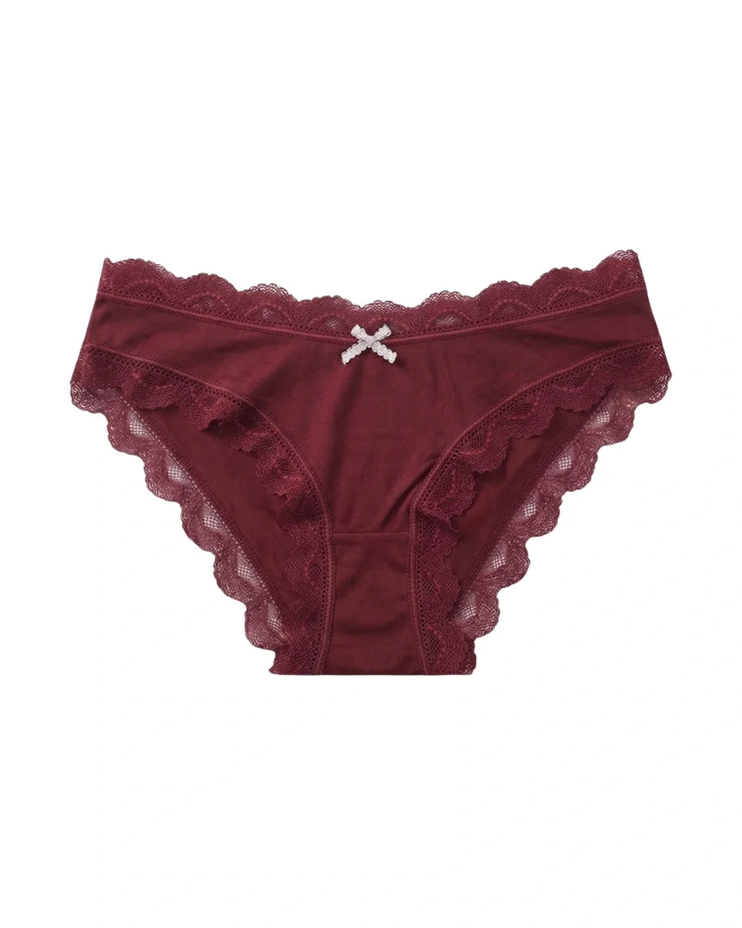 Cotton Bikini - Lush Lace - Maroon