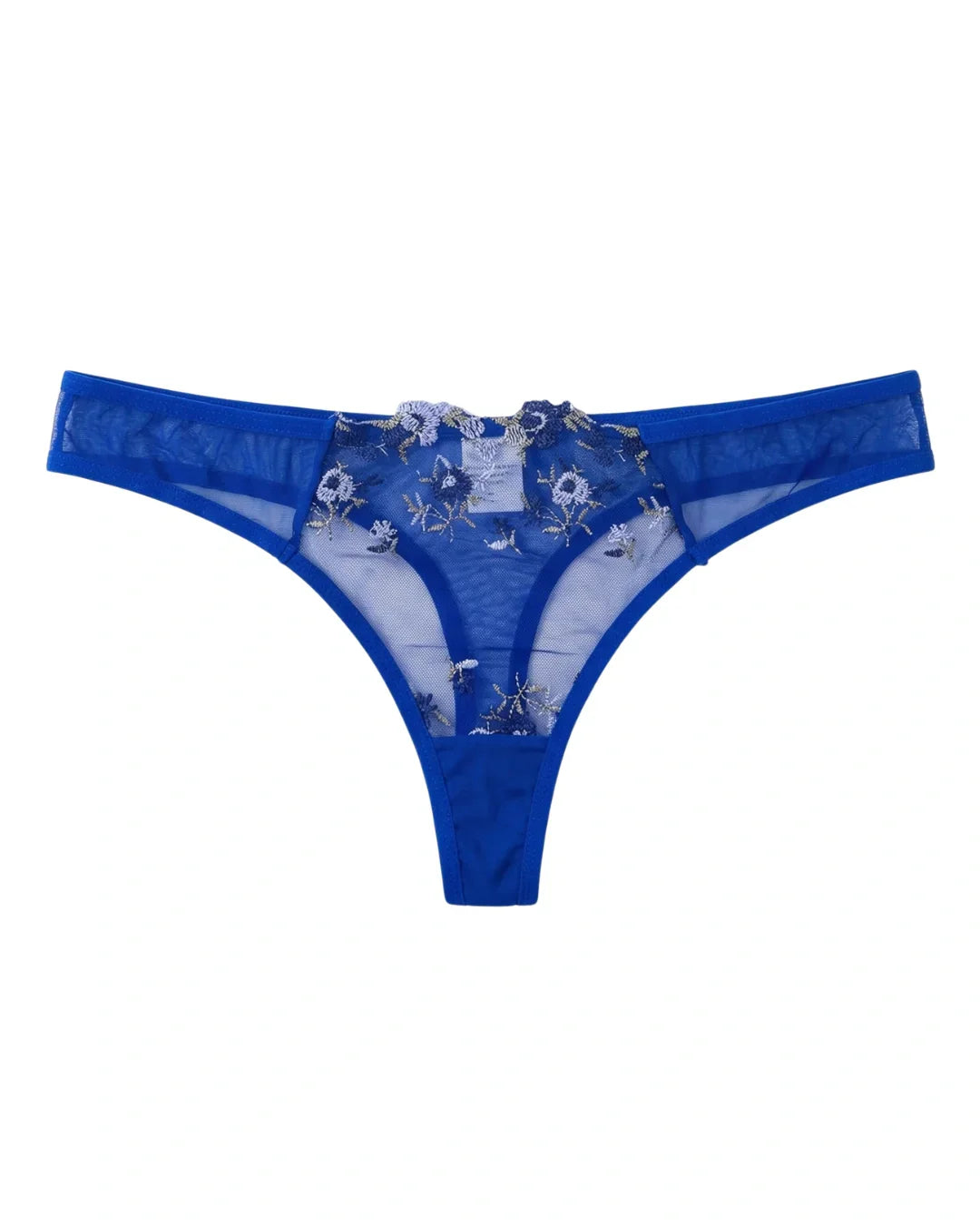 Non Padded Bra Set - Noir Rose - Blue