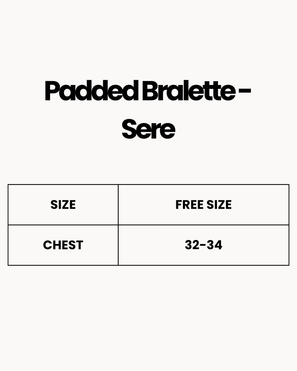Padded Bralette - Sere - Black