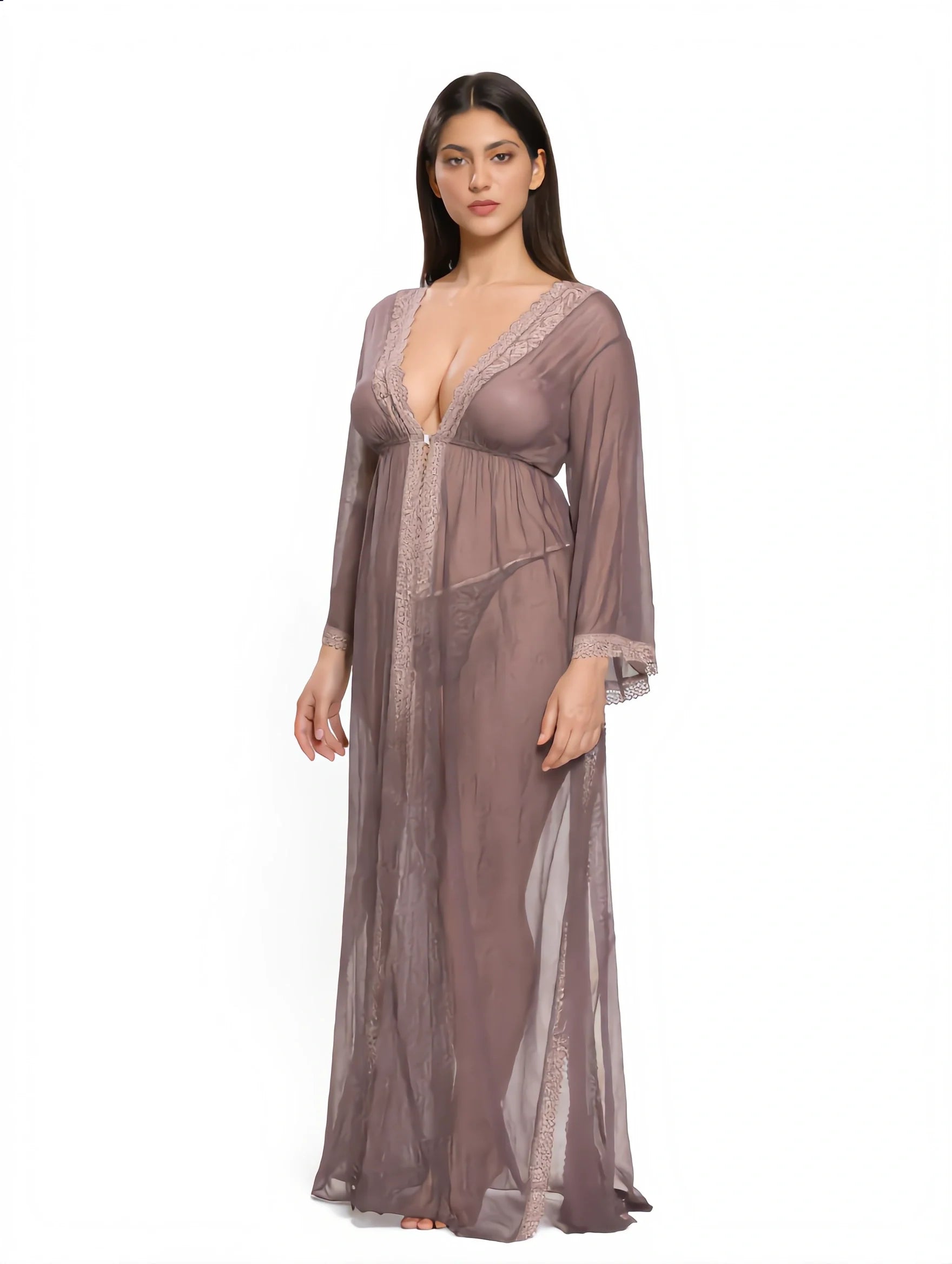 Babydoll Lingerie - Zarela - Brown
