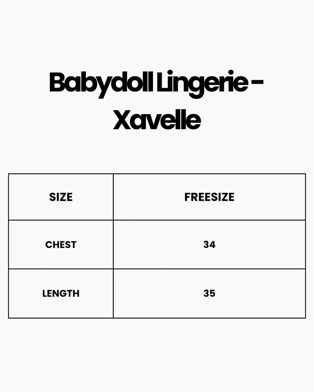 Babydoll Lingerie  - Xavelle