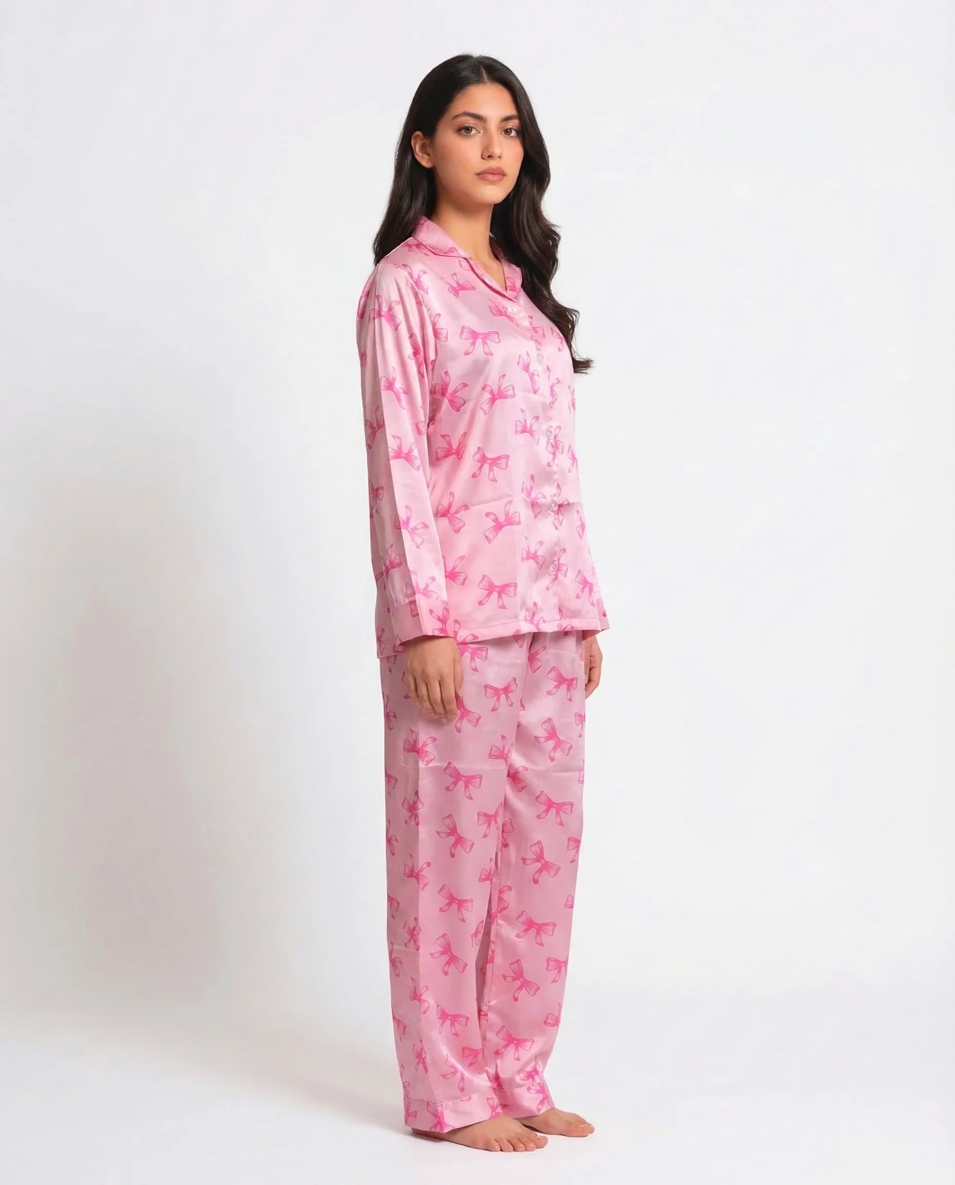Silk PJ Set- Blush Coquette