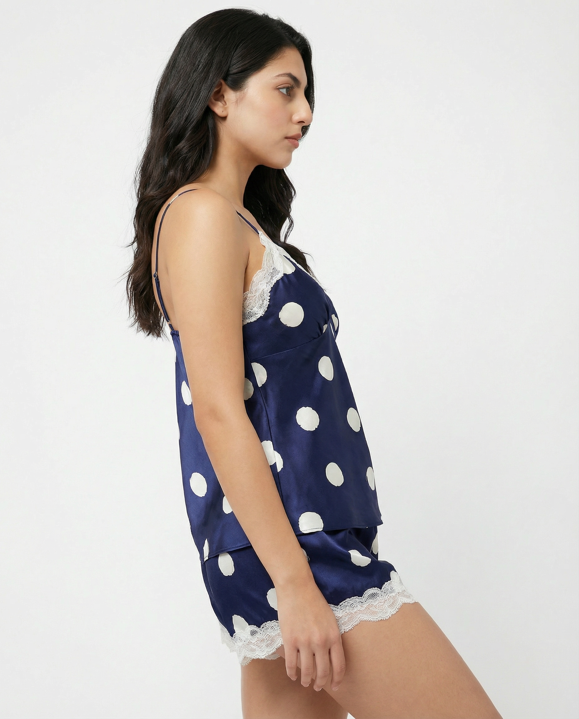 Cami Set - Polka Smooth - Navy Blue