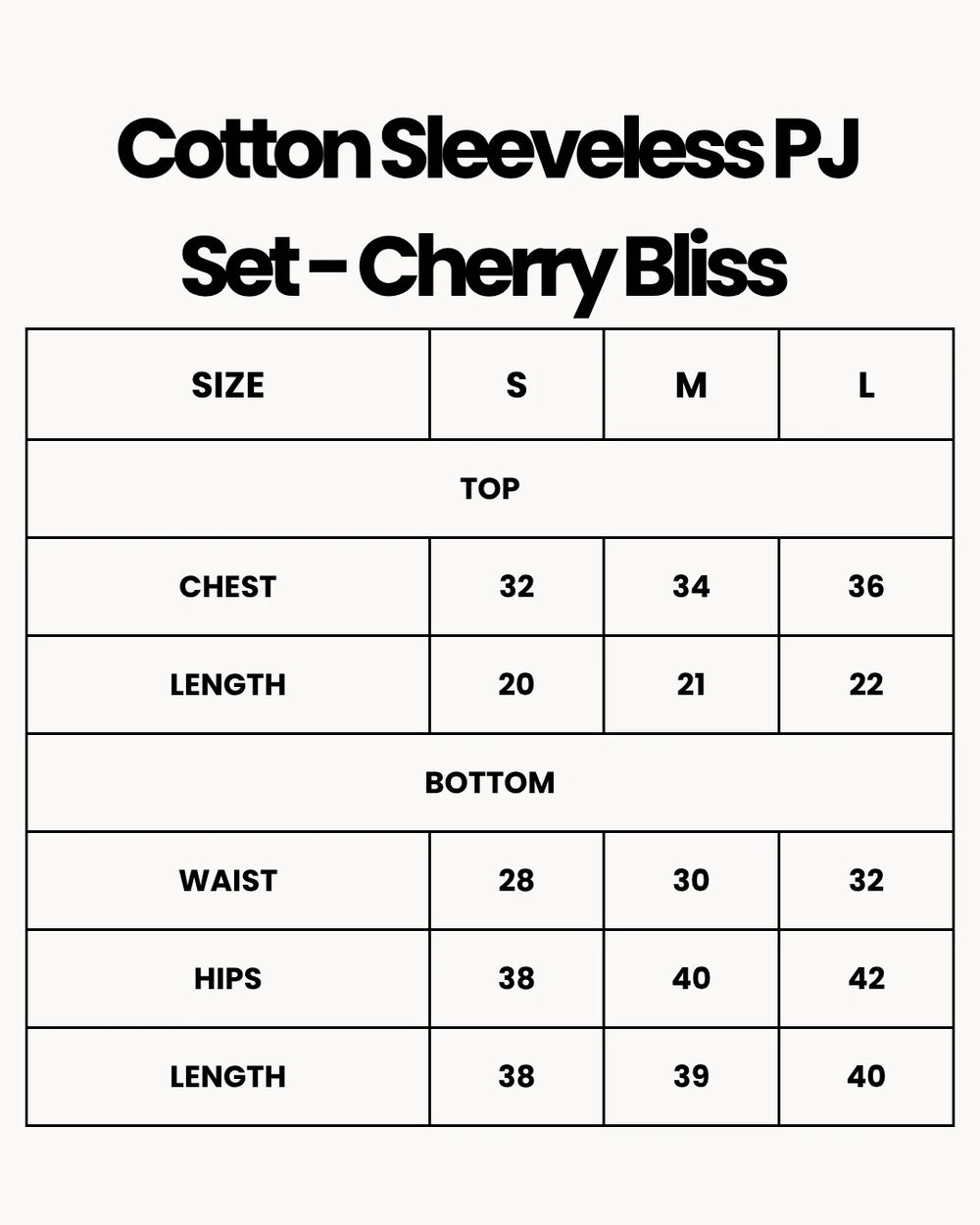 Cotton Sleeveless PJ Set - Cherry Bliss - Purple