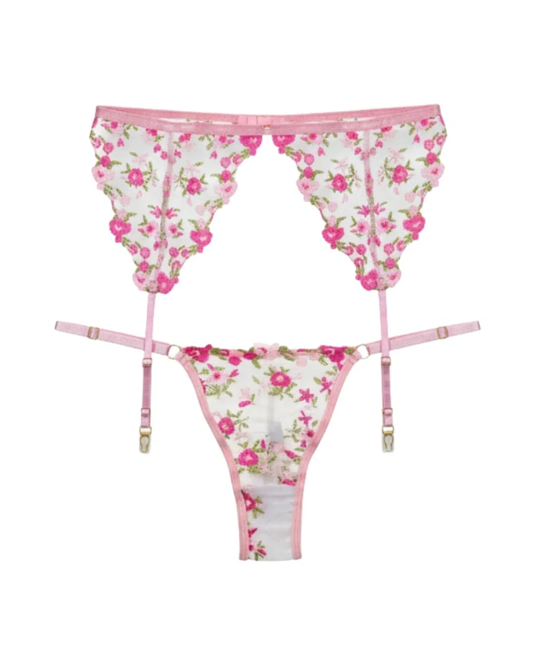 Garter Set - Blossom Muse - Pink