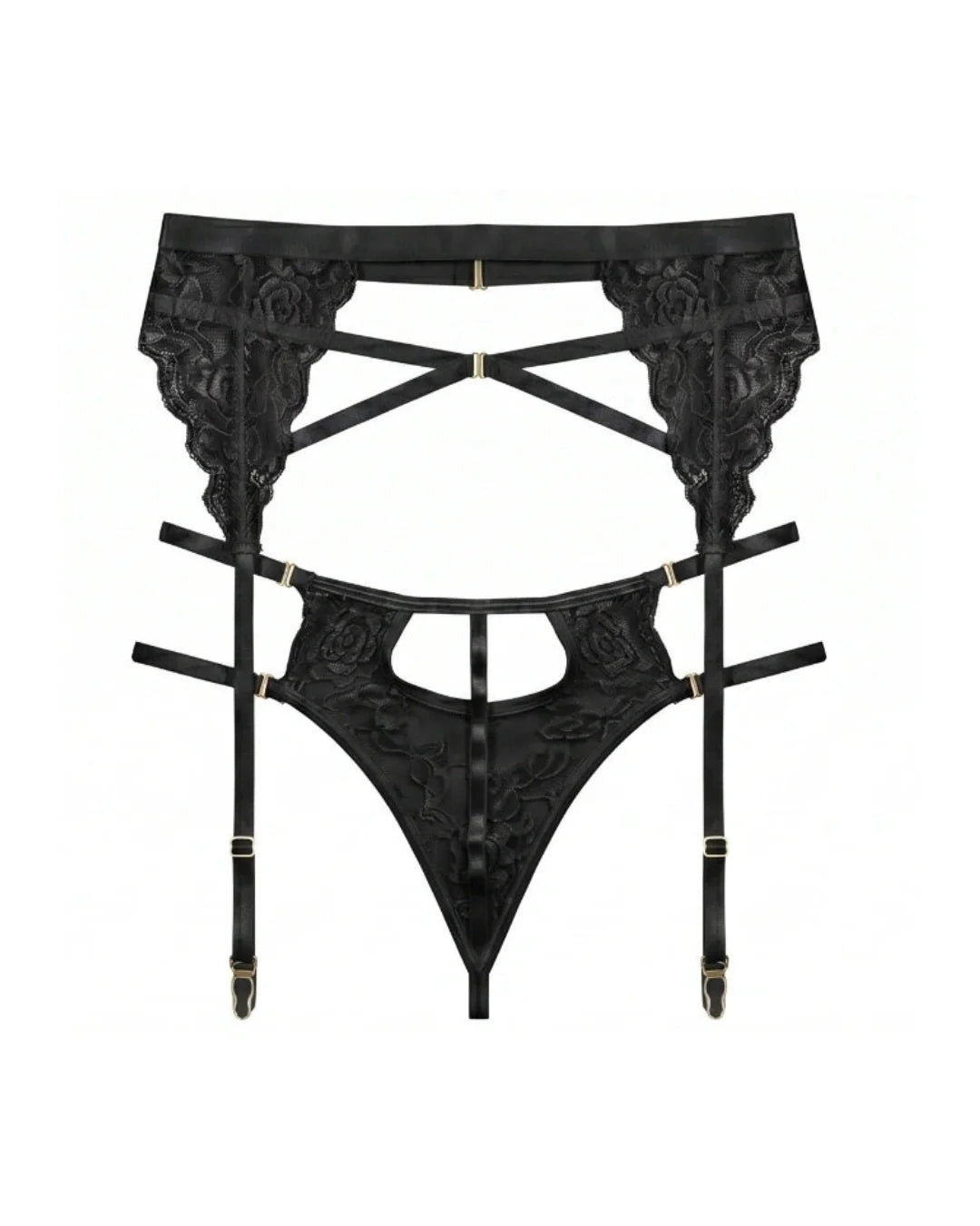 Garter Set - Xyra - Black