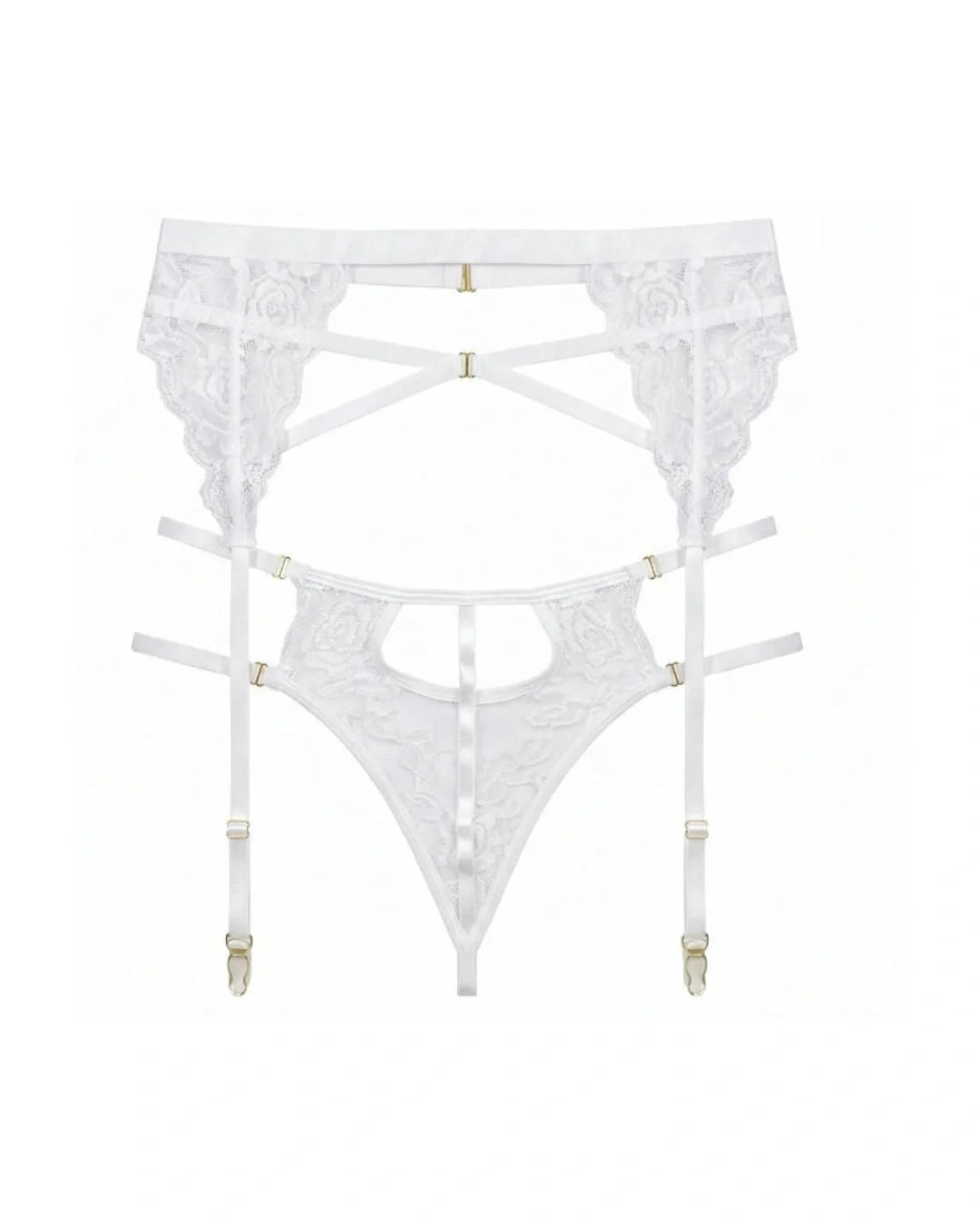 Garter Set - Xyra - White