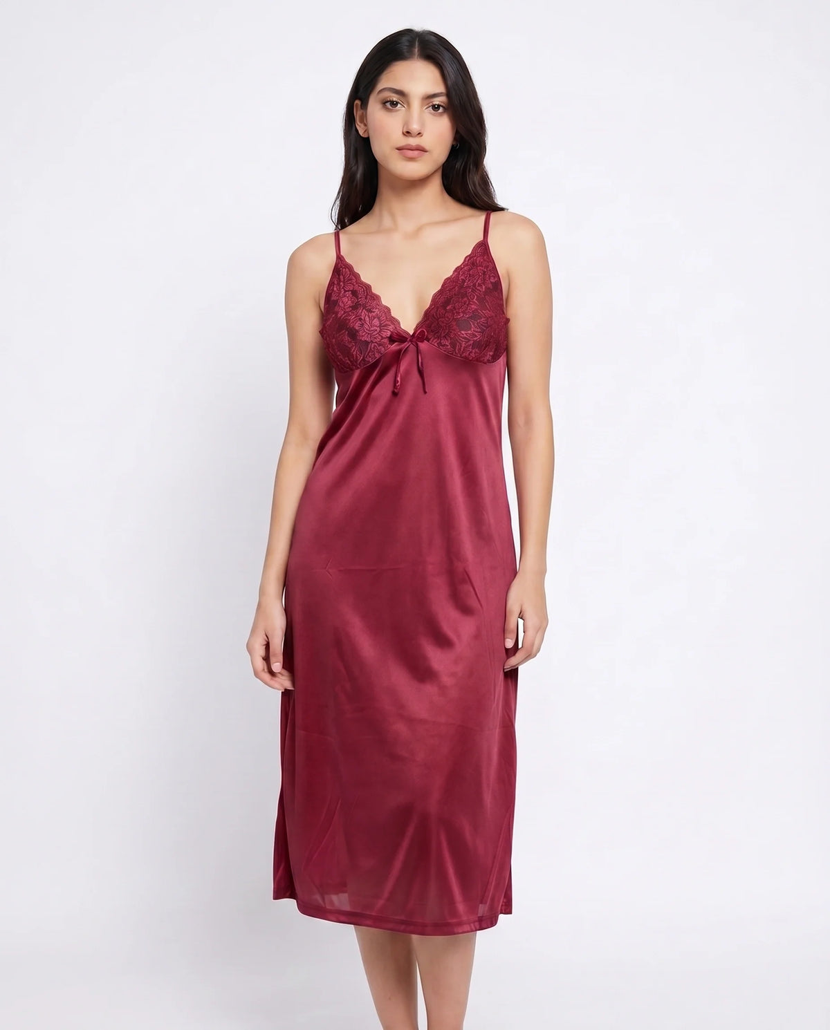 Gown Set - Orvella - Maroon