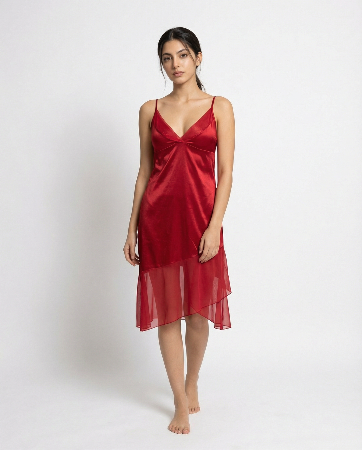 Gown Set - Rinny Silk - Red
