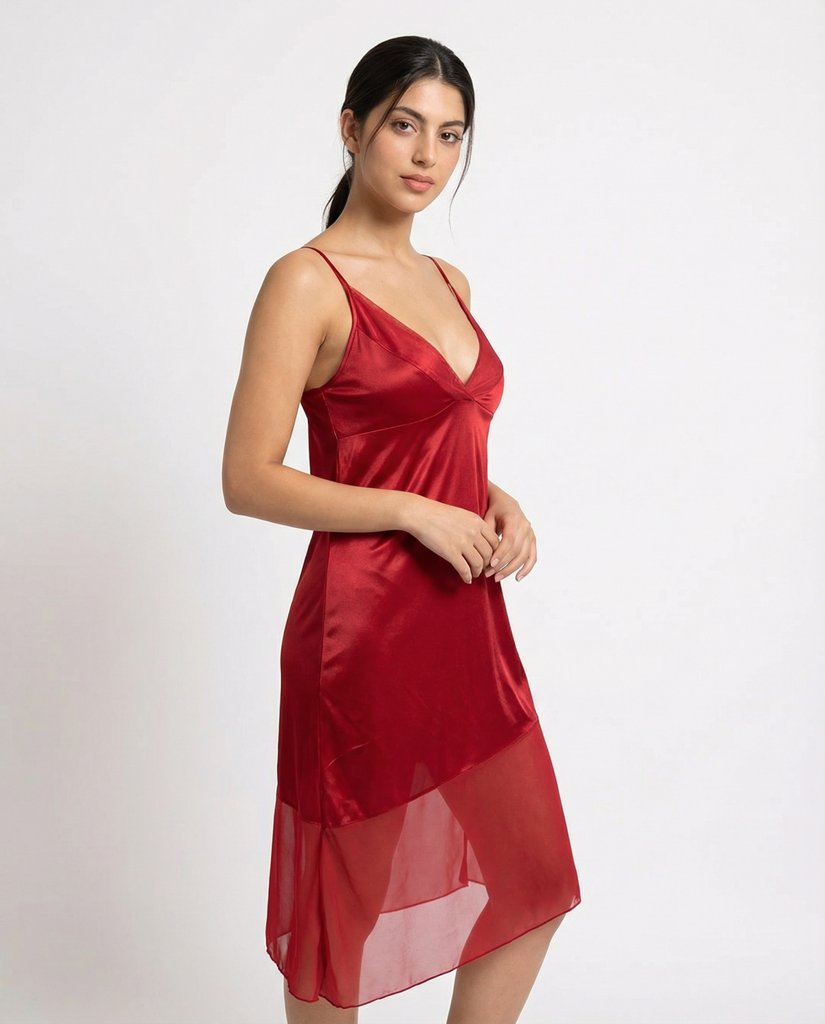 Gown Set - Rinny Silk - Red