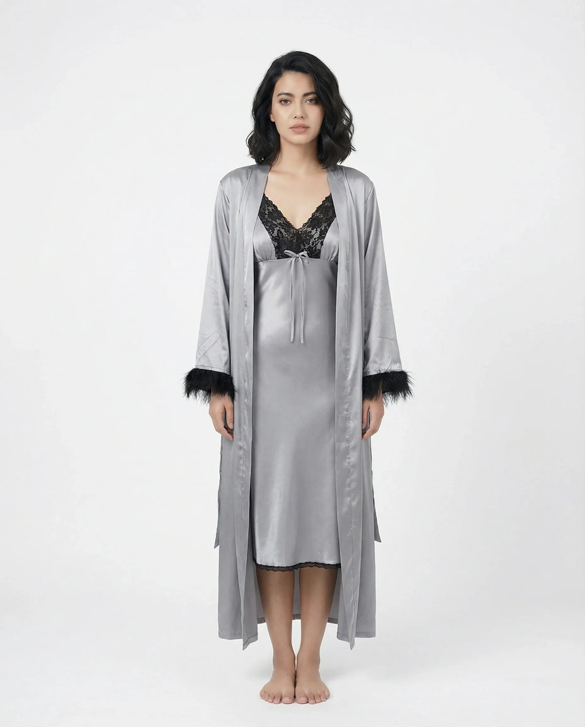 Gown Set - Rivya - Silver