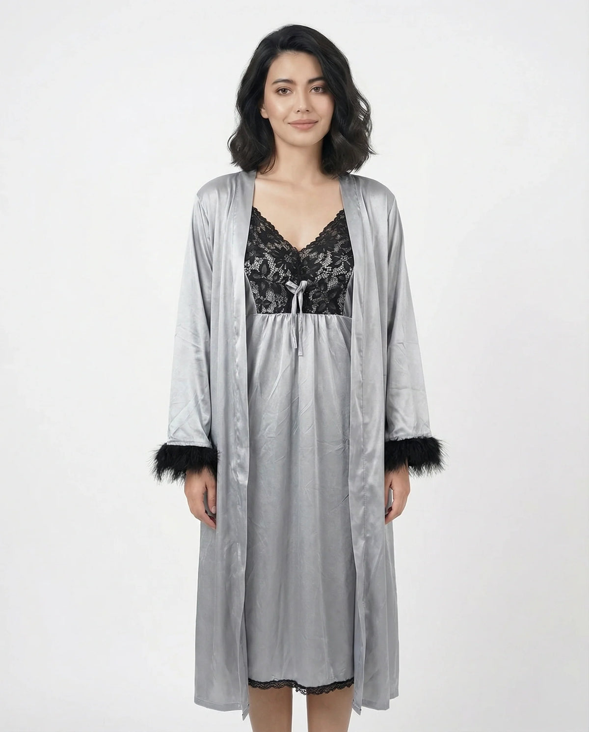 Gown Set - Rivya - Silver