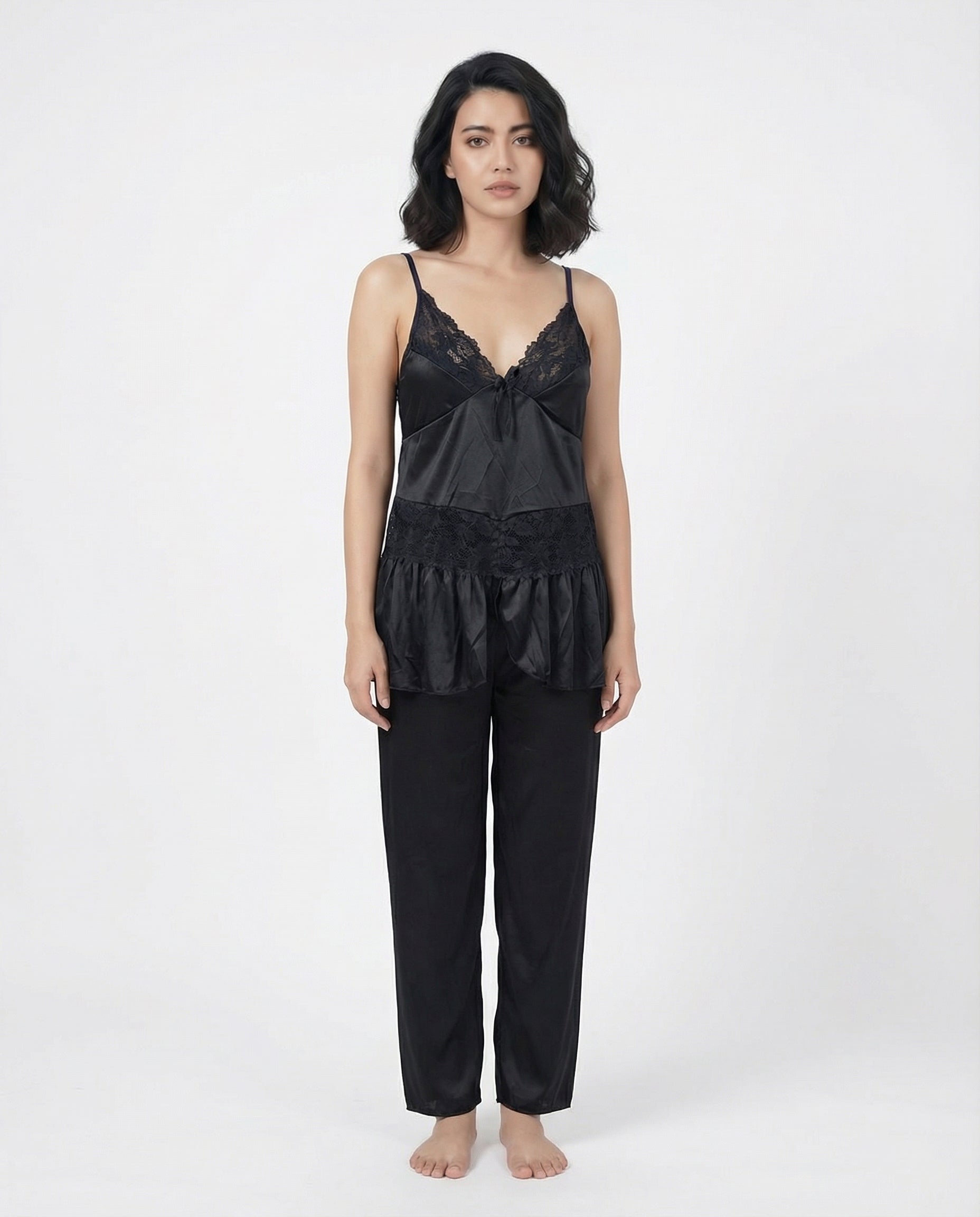 Gown Set - Silk Touch - Black