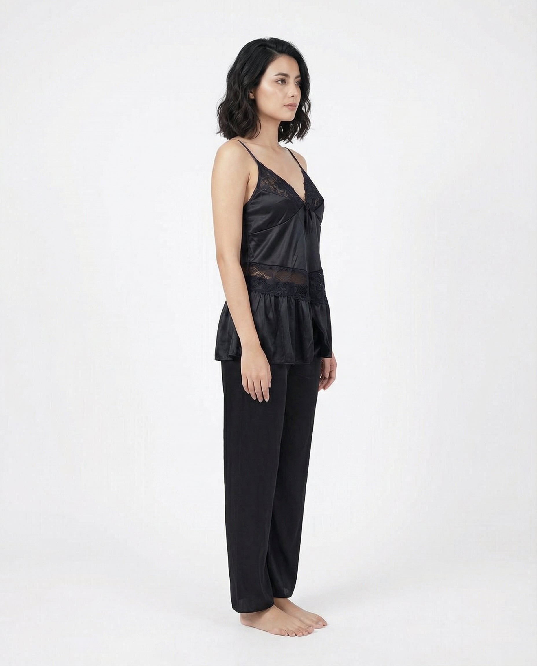 Gown Set - Silk Touch - Black