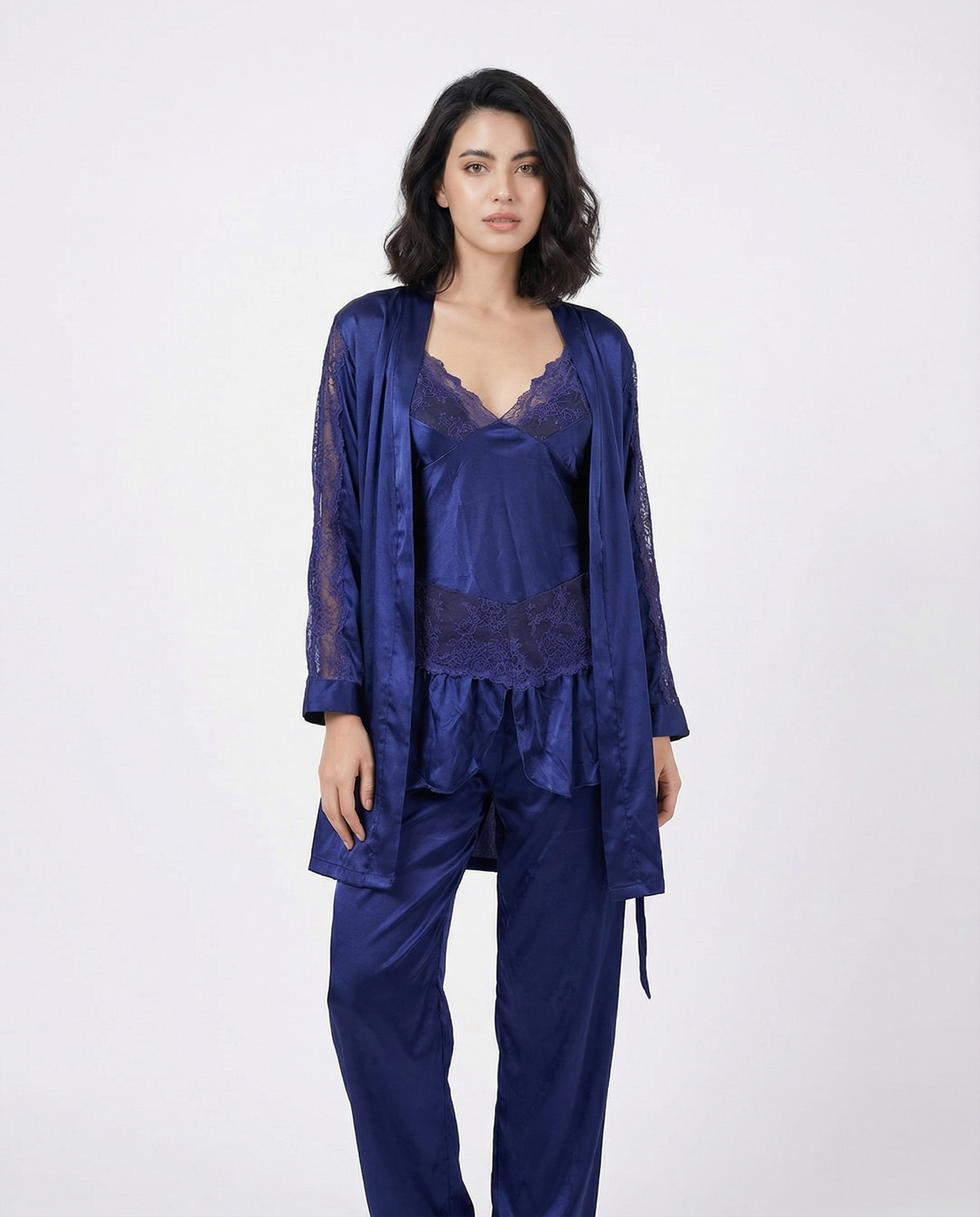 Gown Set - Silk Touch - Blue