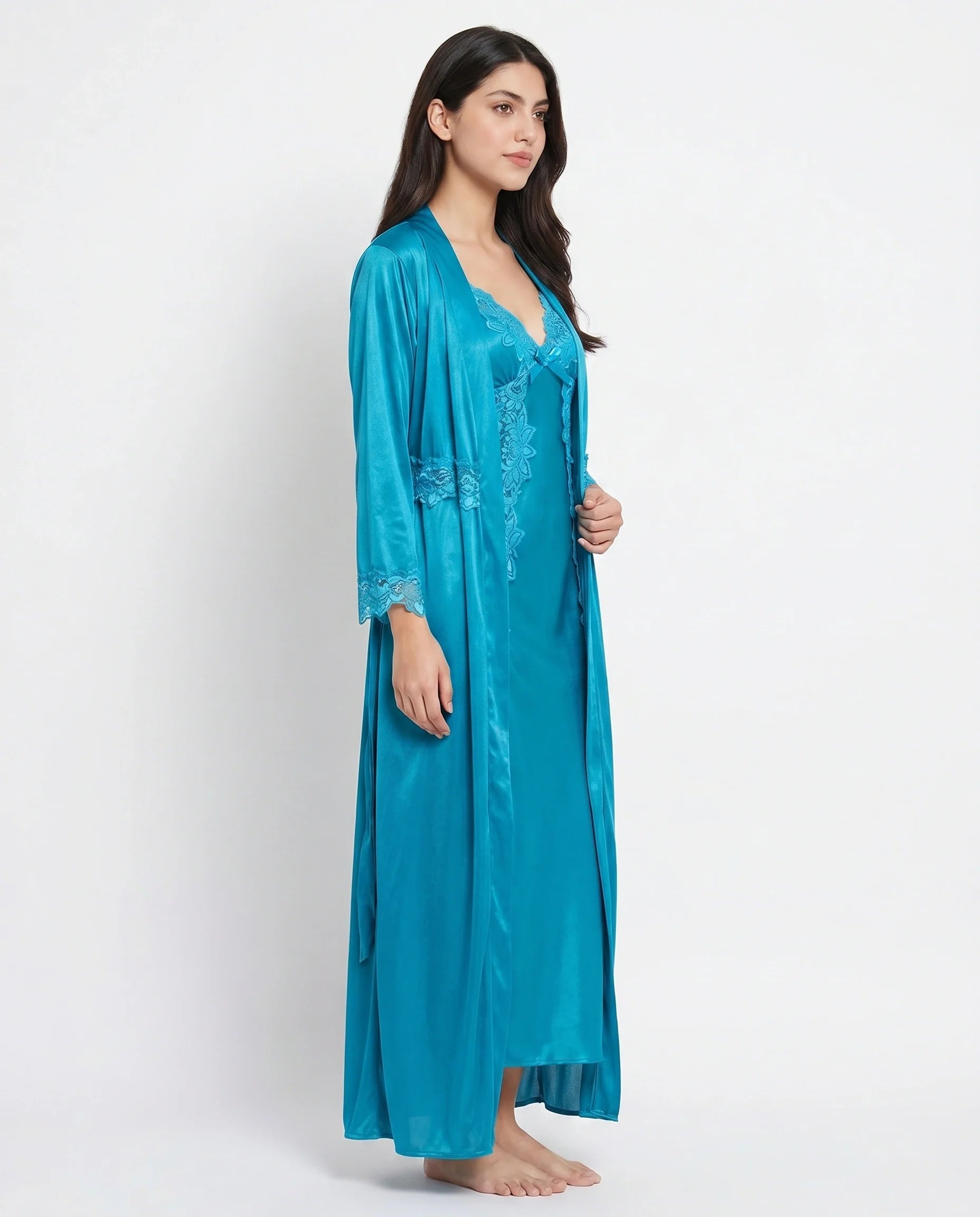 Gown Set - Valmira - Aqua