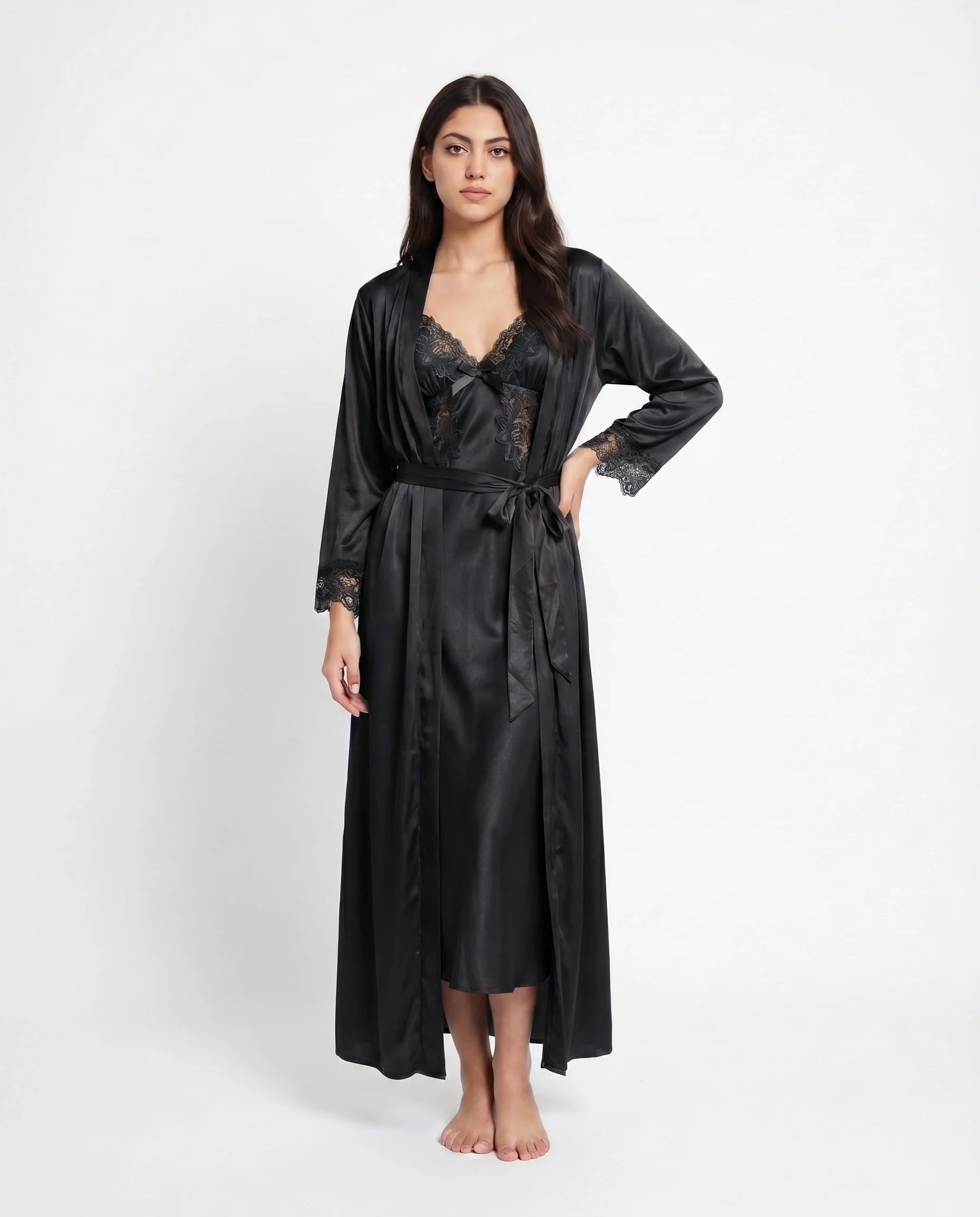 Gown Set - Valmira - Black