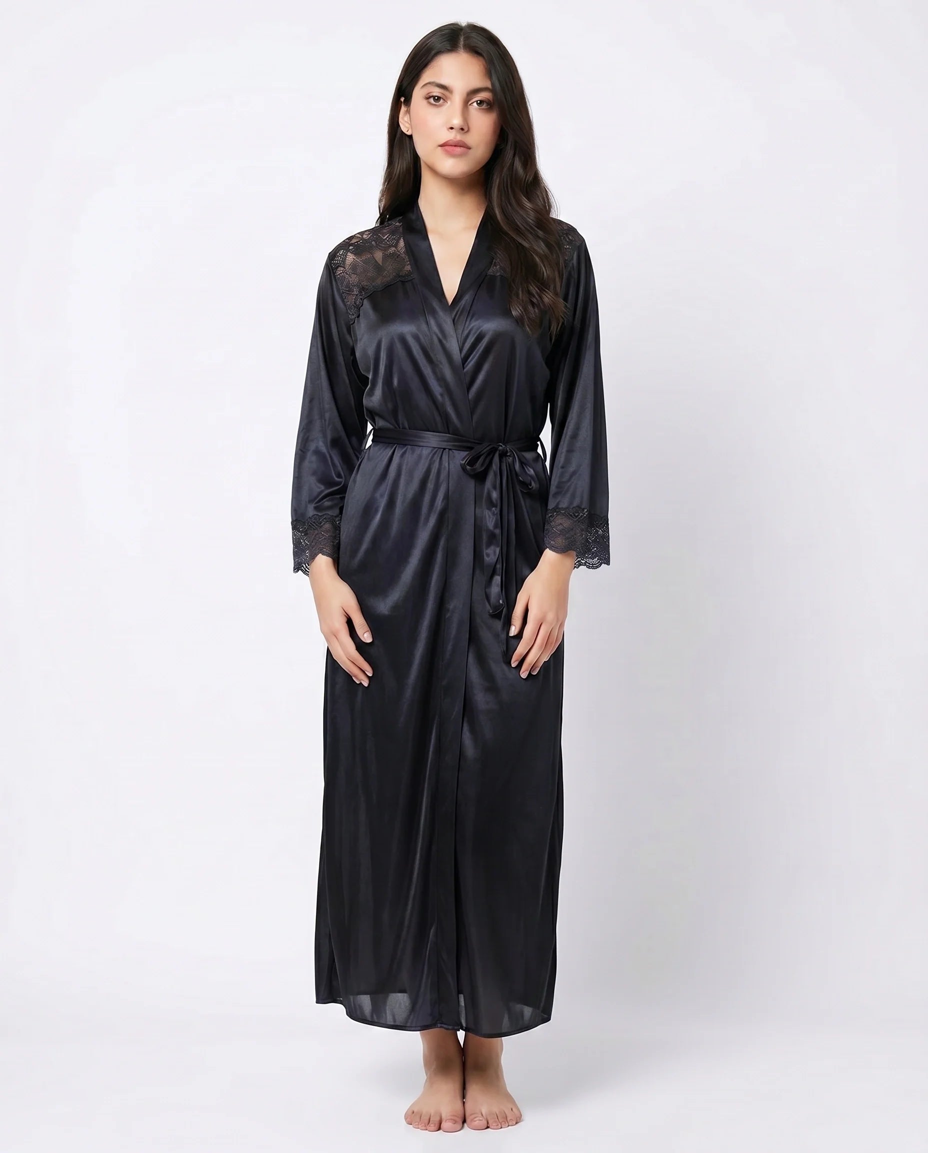 Gown Set - Zavira - Black