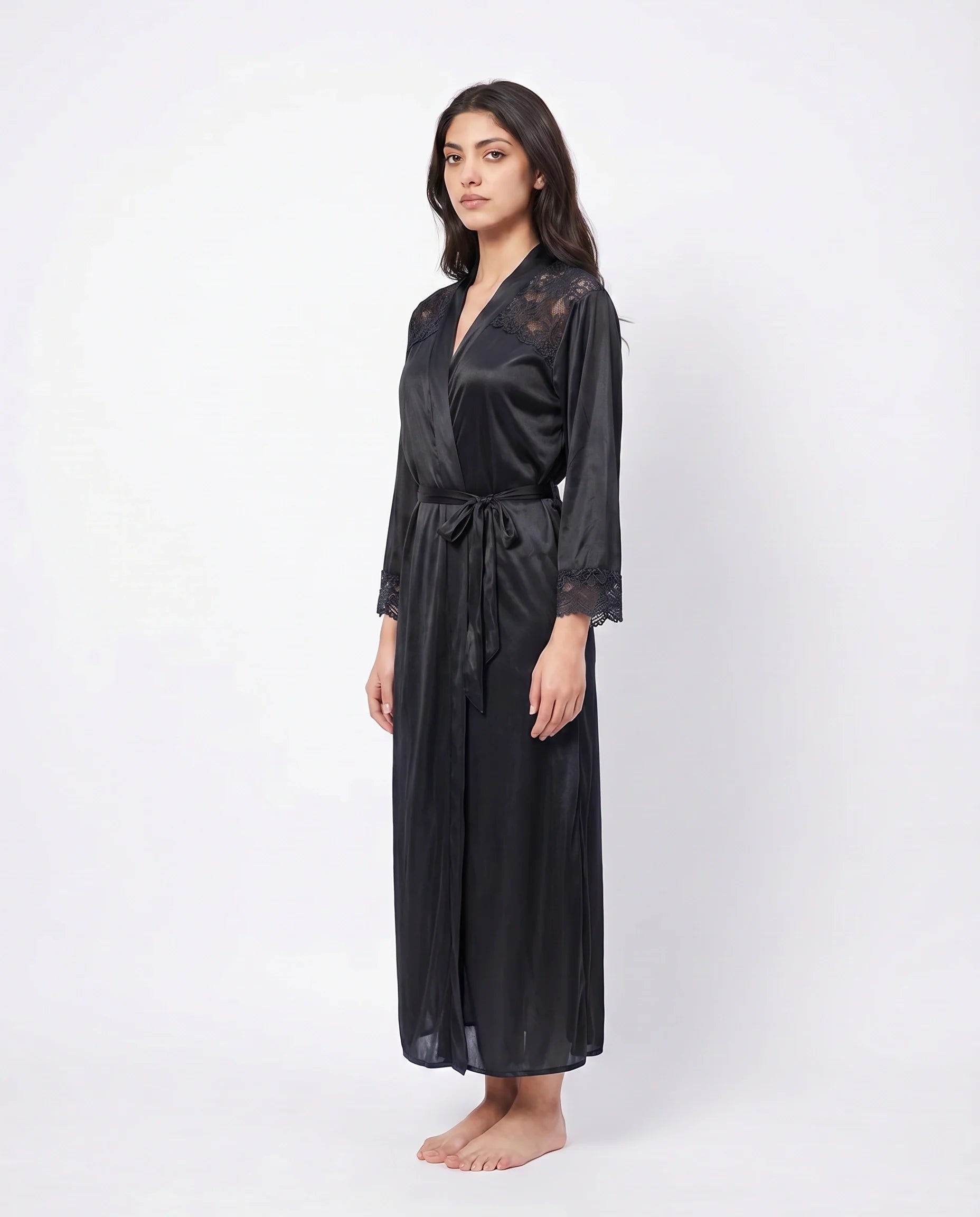 Gown Set - Zavira - Black