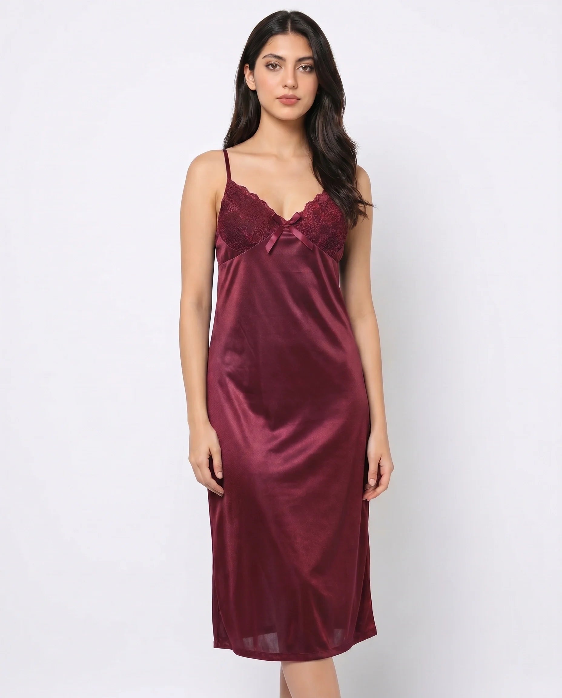 Gown Set - Zavira - Maroon