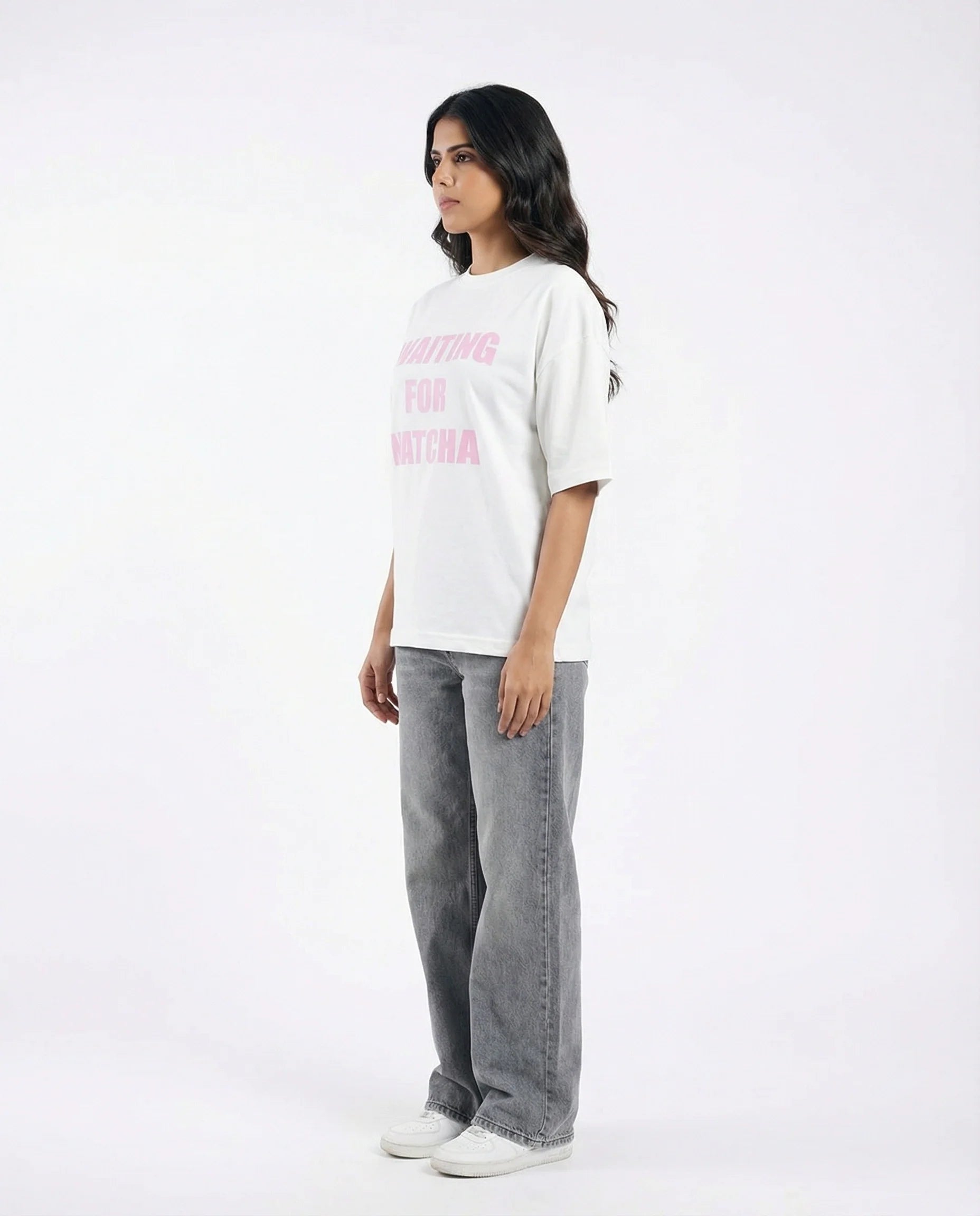 Drop Shoulder Graphic Tee - Matcha