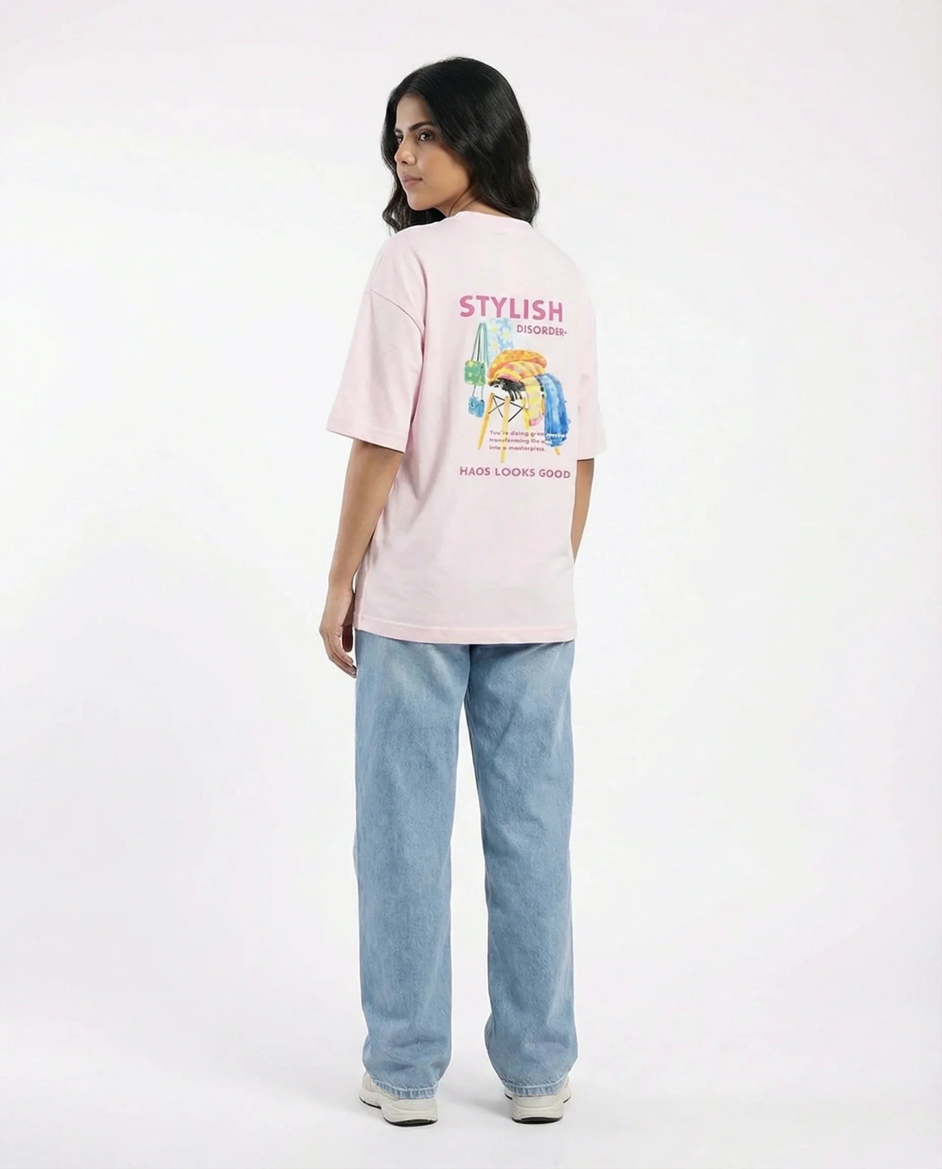 Drop Shoulder Graphic Tee - Stylish Disorder