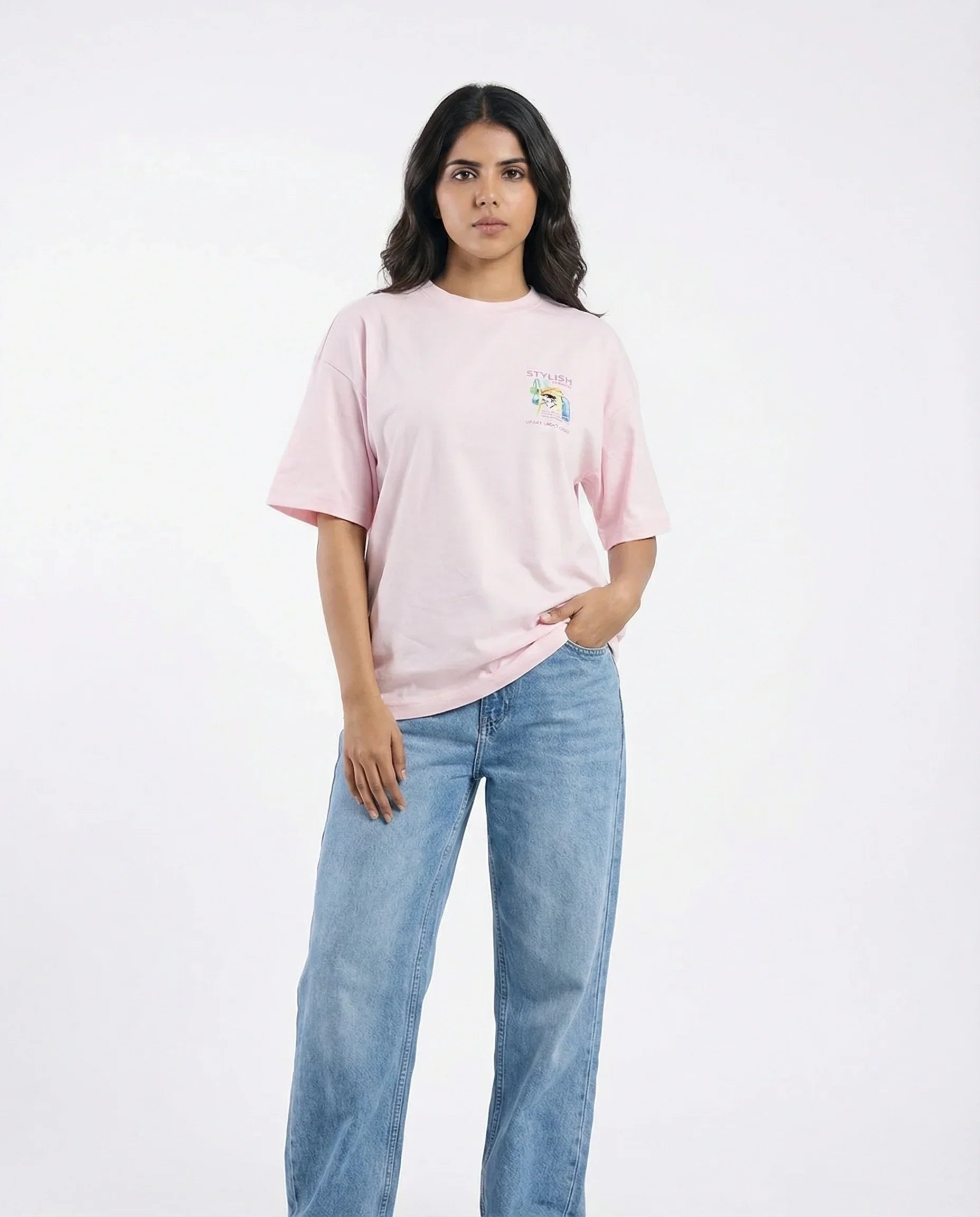 Drop Shoulder Graphic Tee - Stylish Disorder