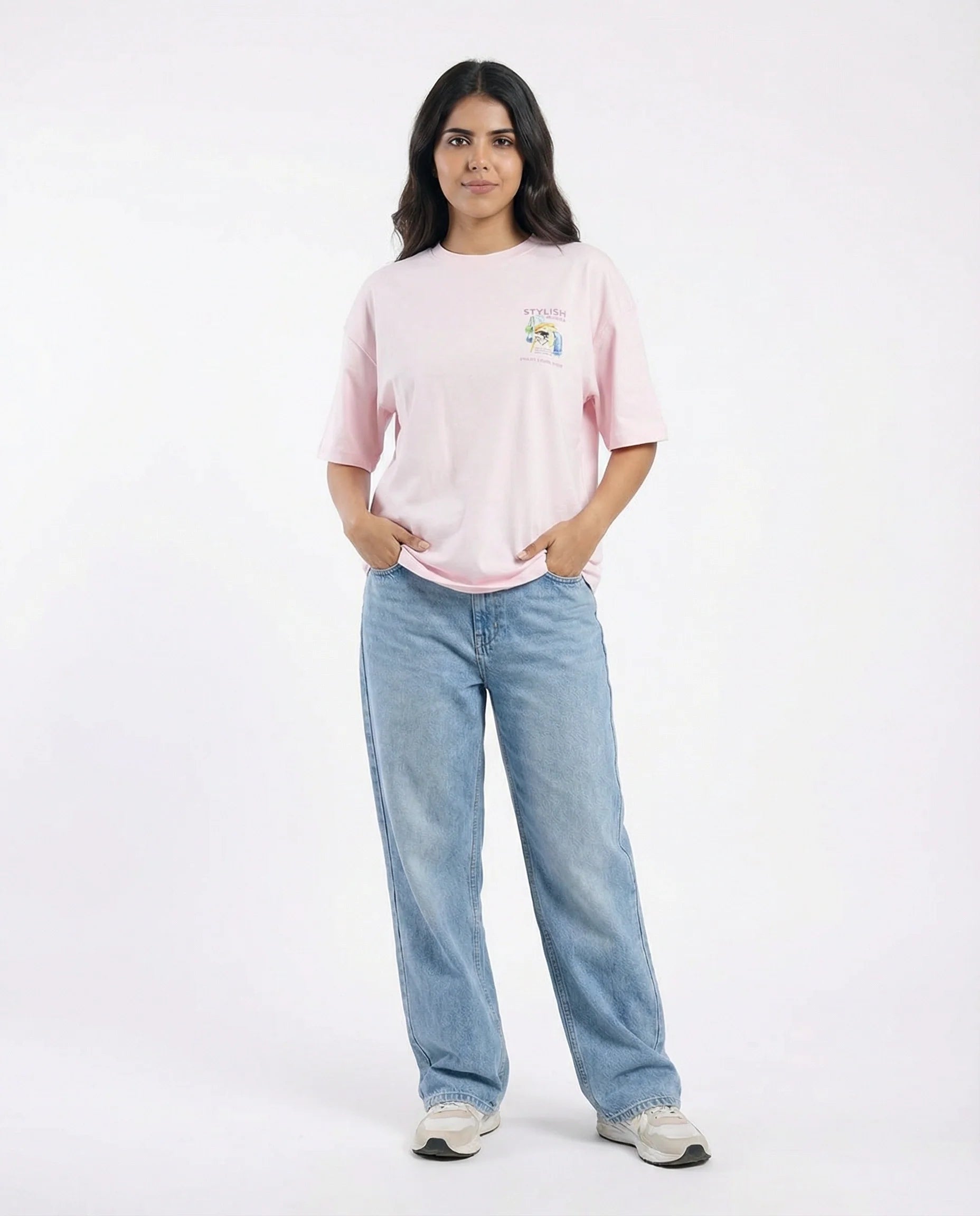 Drop Shoulder Graphic Tee - Stylish Disorder
