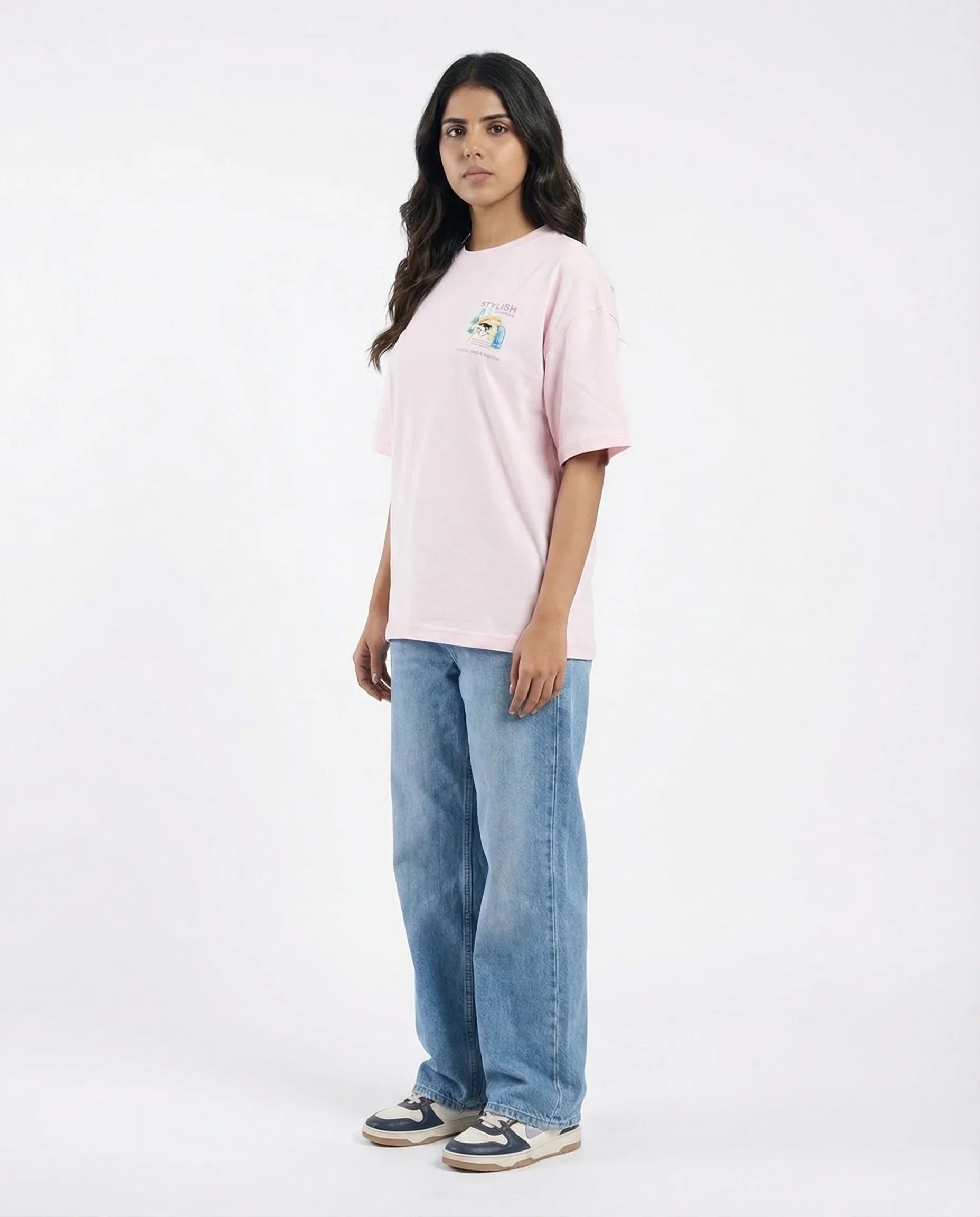 Drop Shoulder Graphic Tee - Stylish Disorder