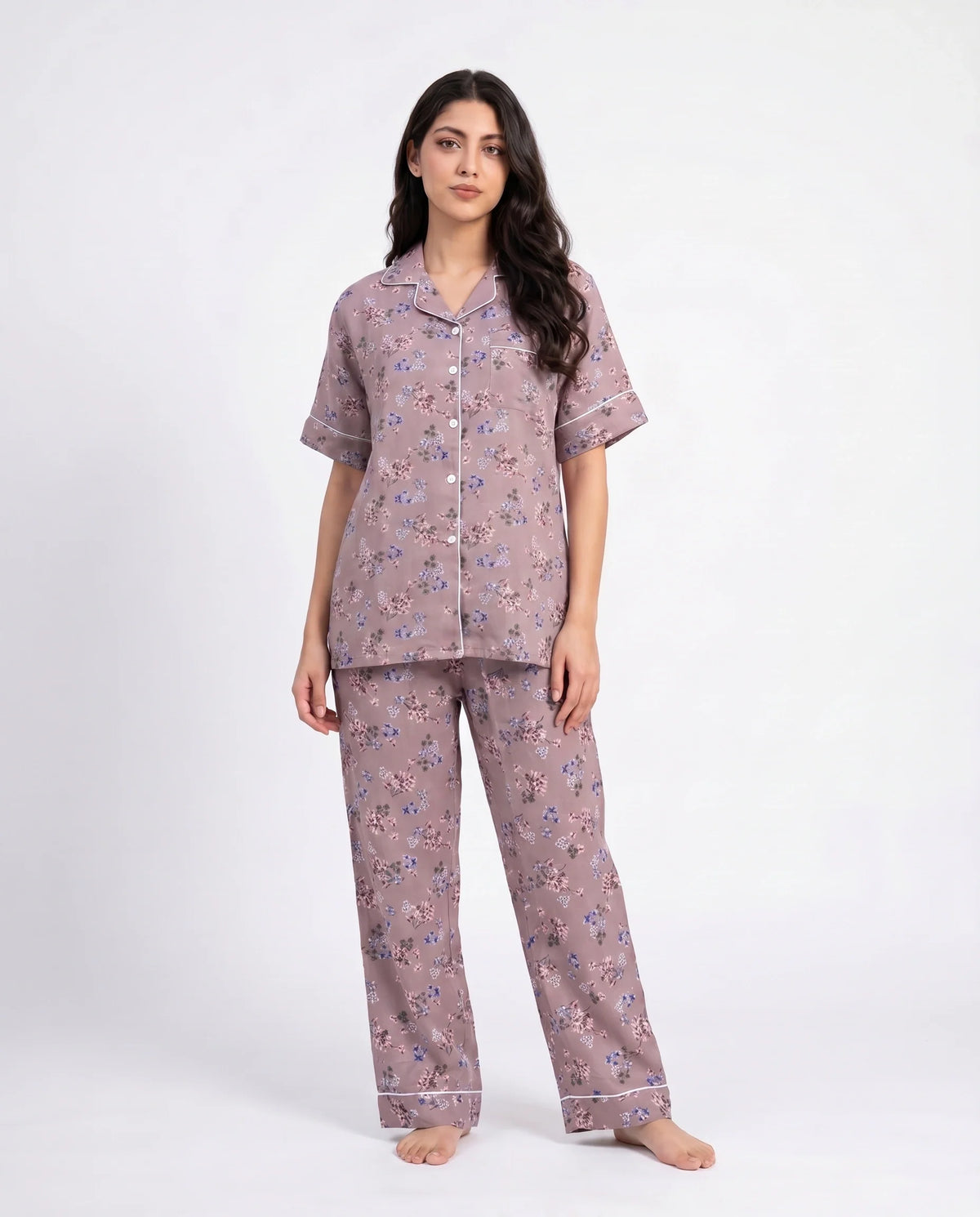 Linen Pajama Suit - Ditsy Floral