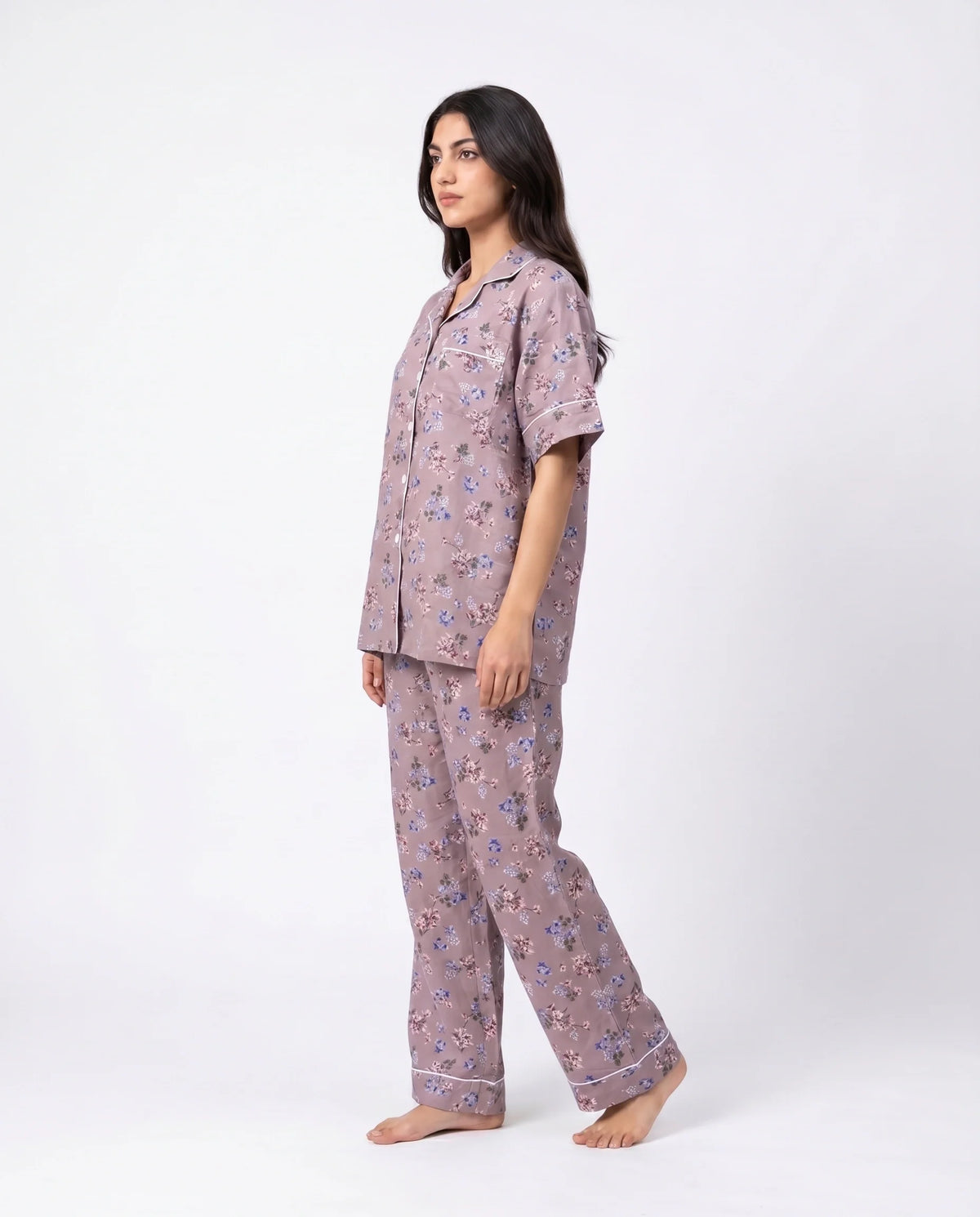 Linen Pajama Suit - Ditsy Floral