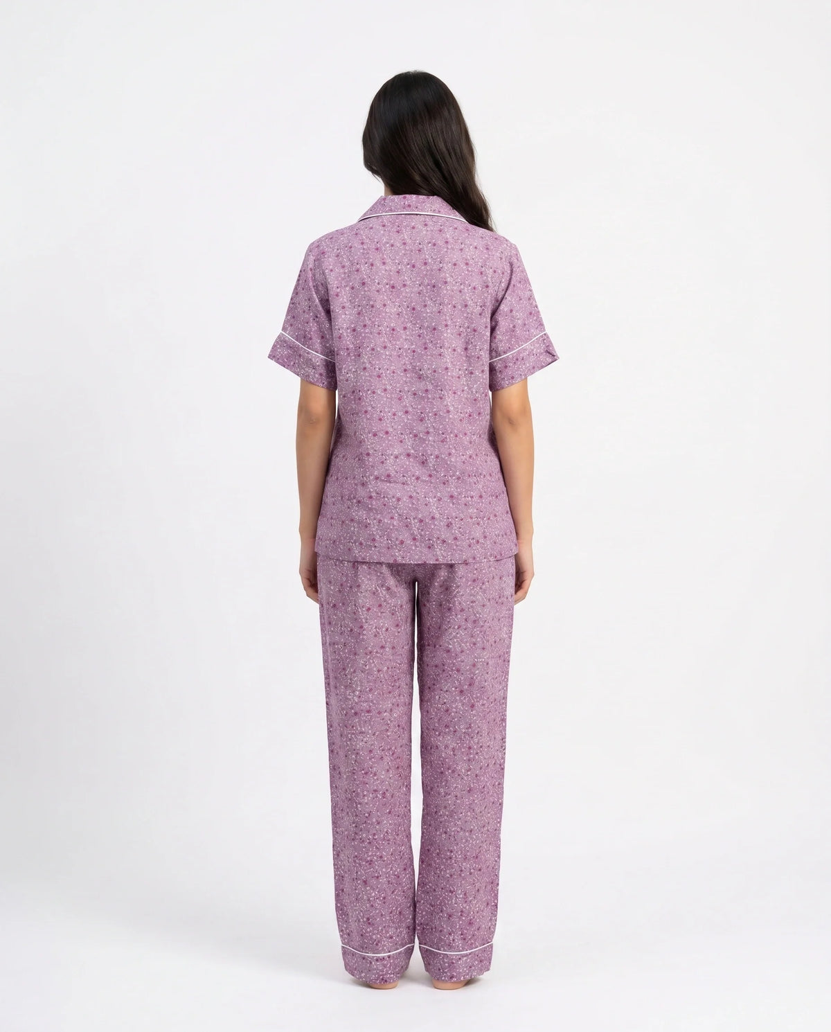 Linen Pajama Suit - Rosira Bloom