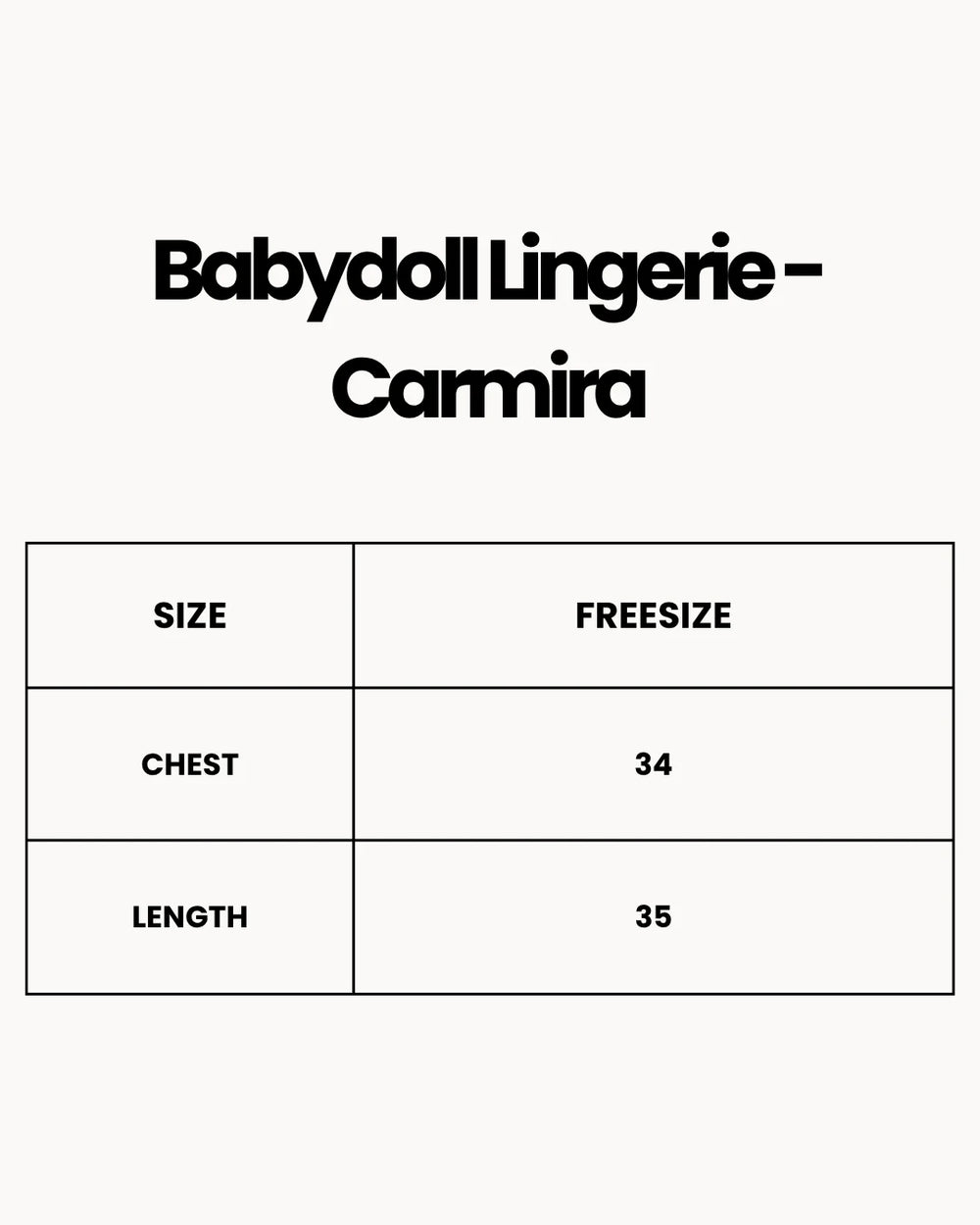 Babydoll Lingerie - Carmira - Black