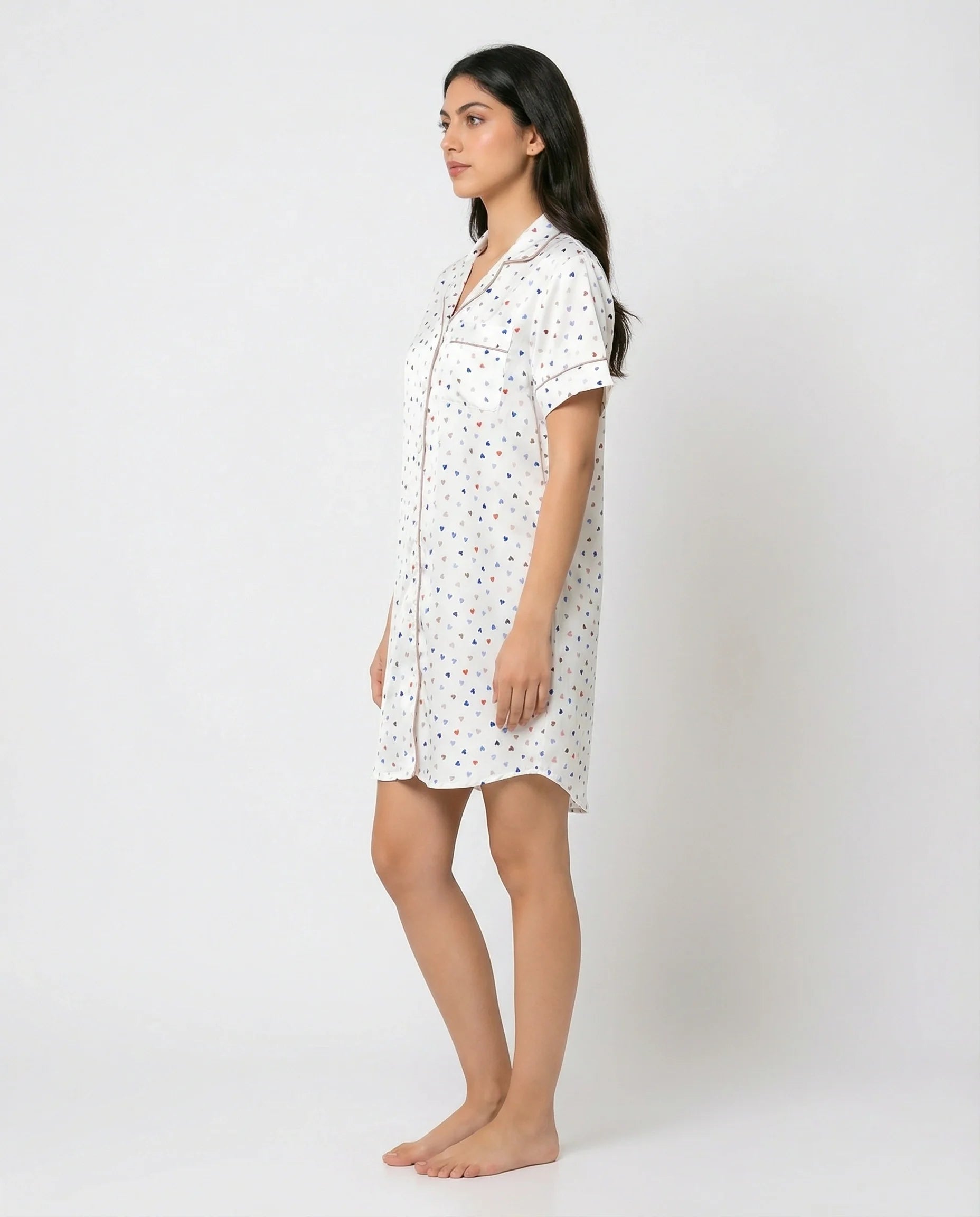 Long Shirt - Silk Dot