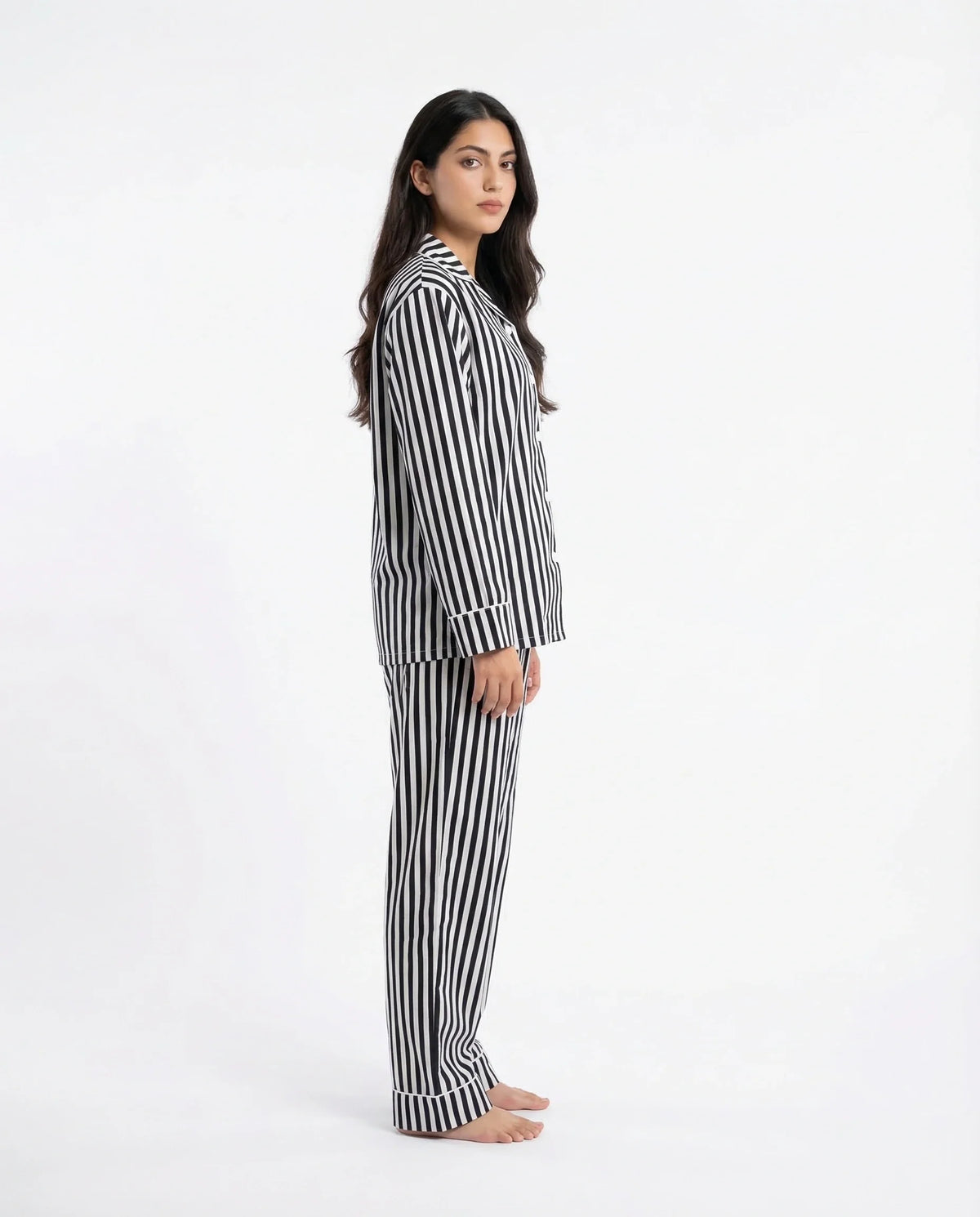 Linen Pajama Suit - Noir Chic - Black
