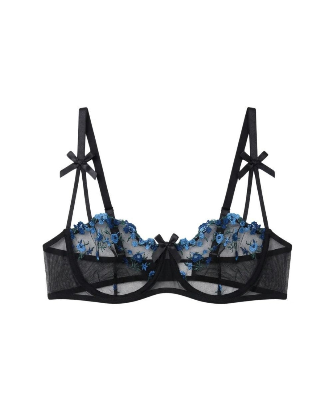 Non Padded Bra Set - Blush Veil - Blue