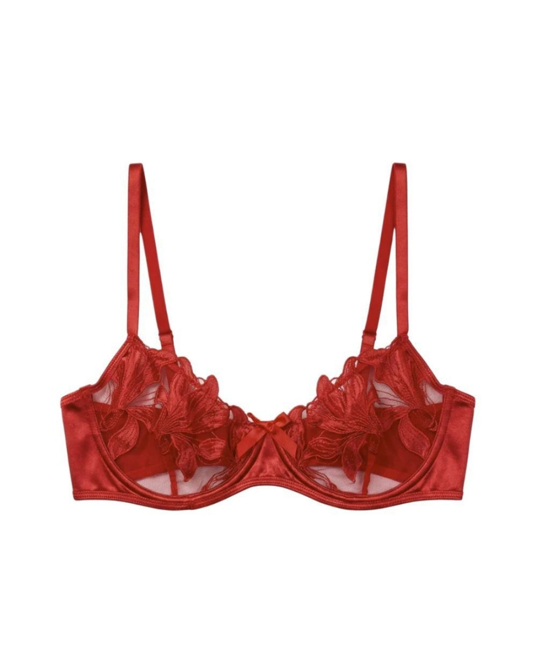 Non Padded Bra Set - Petal Luxe - Maroon