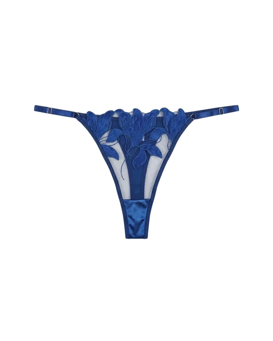 Non Padded Bra Set - Roselle Bloom - Blue